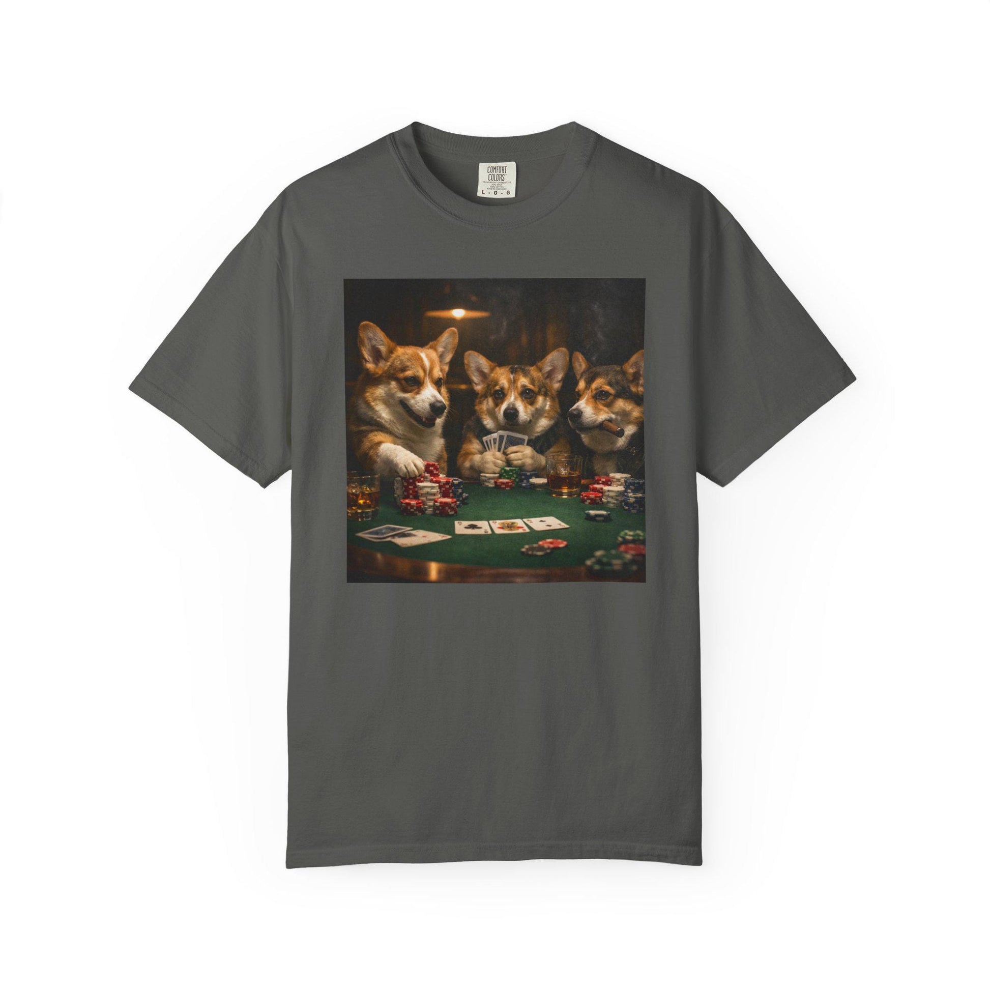Poker Corgi Shirt, Hilarious Dog Lover T-Shirt, Cursed Humor Meme Tee, Brainrot Tshirt For Friend, Gag Gift Idea For Dog Lover