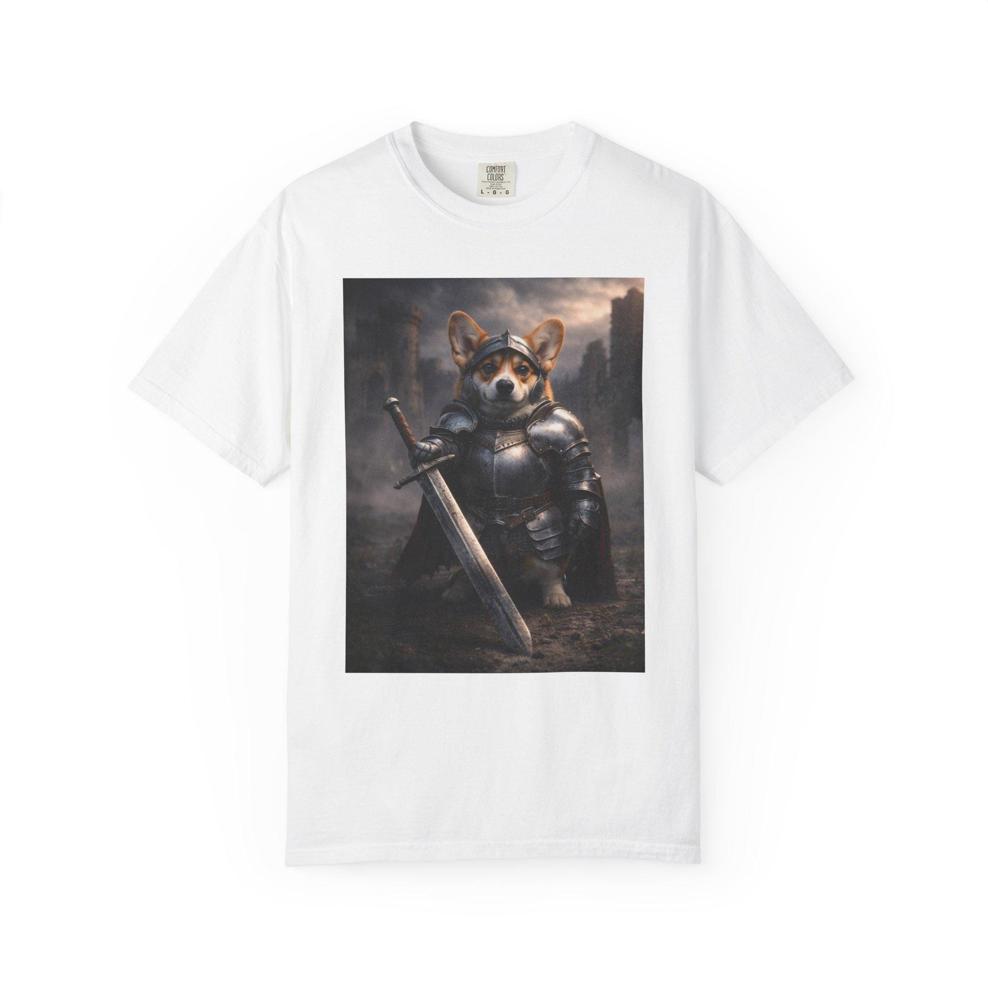 Corgi Shirt, Medieval Knight Dog T-Shirt, Funny Renaissance Corgi Dad TShirt, I Love My Corgi Tee, Hilarious Gag Gift