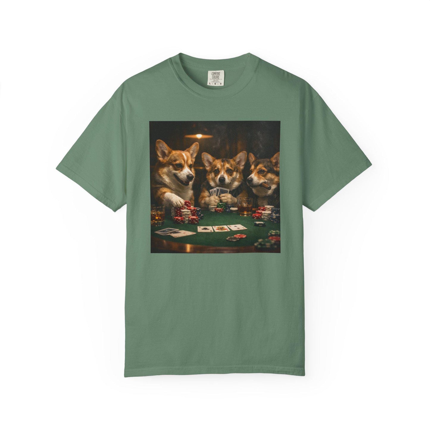 Poker Corgi Shirt, Hilarious Dog Lover T-Shirt, Cursed Humor Meme Tee, Brainrot Tshirt For Friend, Gag Gift Idea For Dog Lover