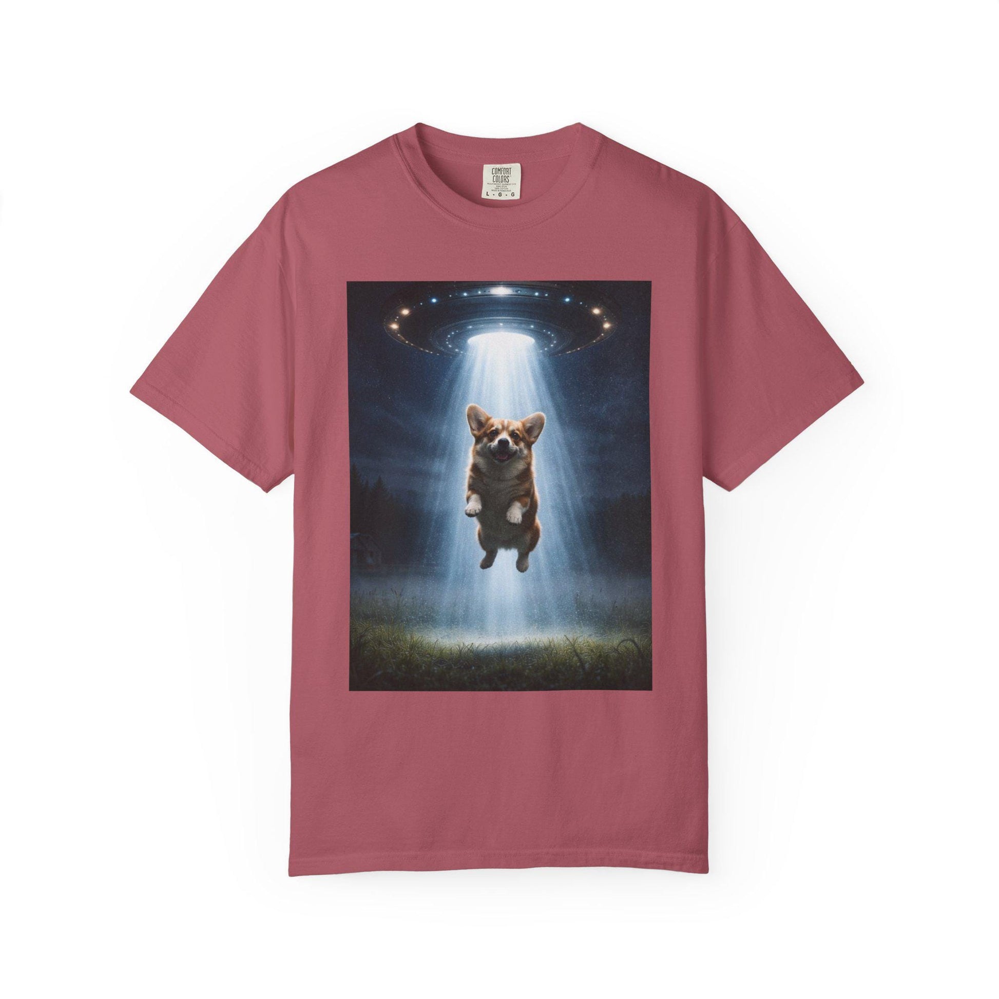 Corgi Shirt, Funny UFO T-Shirt, Hilarious Dog Lover Tshirt Gag Gift, Brainrot Meme Humor Tee, Corgi Mom Idea, Cursed Humor Gifts For Friend