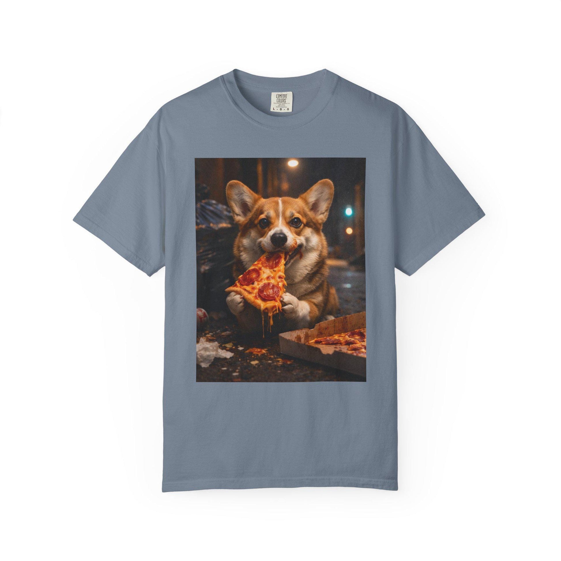 Corgi Shirt, Corgi Eating Pizza T-Shirt, Hilarious Meme Tee, Cursed Humor Tshirt Idea For Friend, Brainrot Gag Gift, Corgi Mom Joke