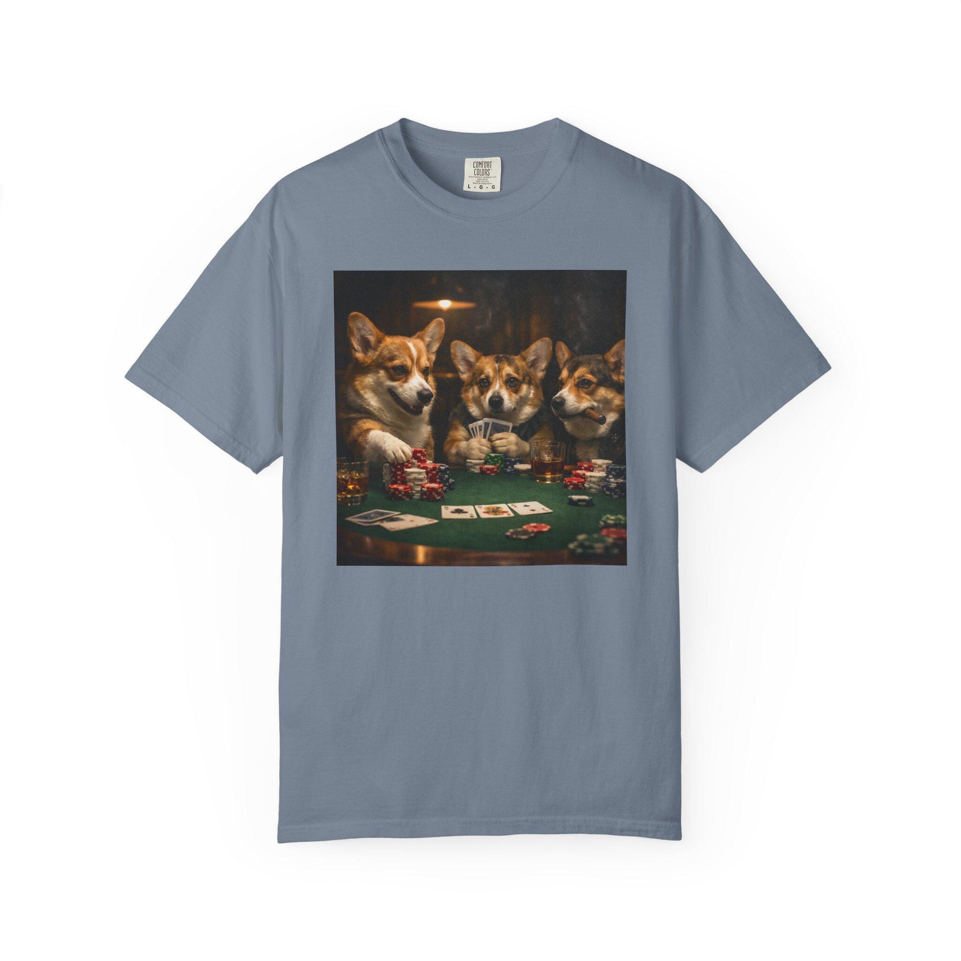 Poker Corgi Shirt, Hilarious Dog Lover T-Shirt, Cursed Humor Meme Tee, Brainrot Tshirt For Friend, Gag Gift Idea For Dog Lover