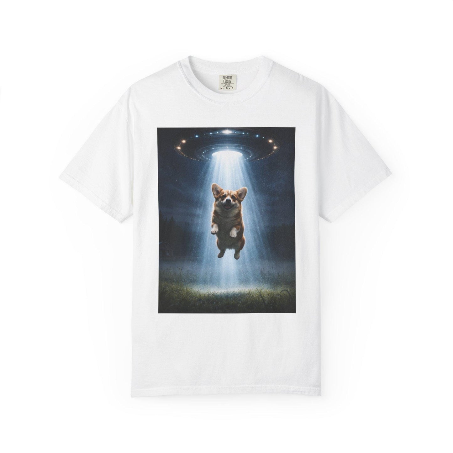 Corgi Shirt, Funny UFO T-Shirt, Hilarious Dog Lover Tshirt Gag Gift, Brainrot Meme Humor Tee, Corgi Mom Idea, Cursed Humor Gifts For Friend