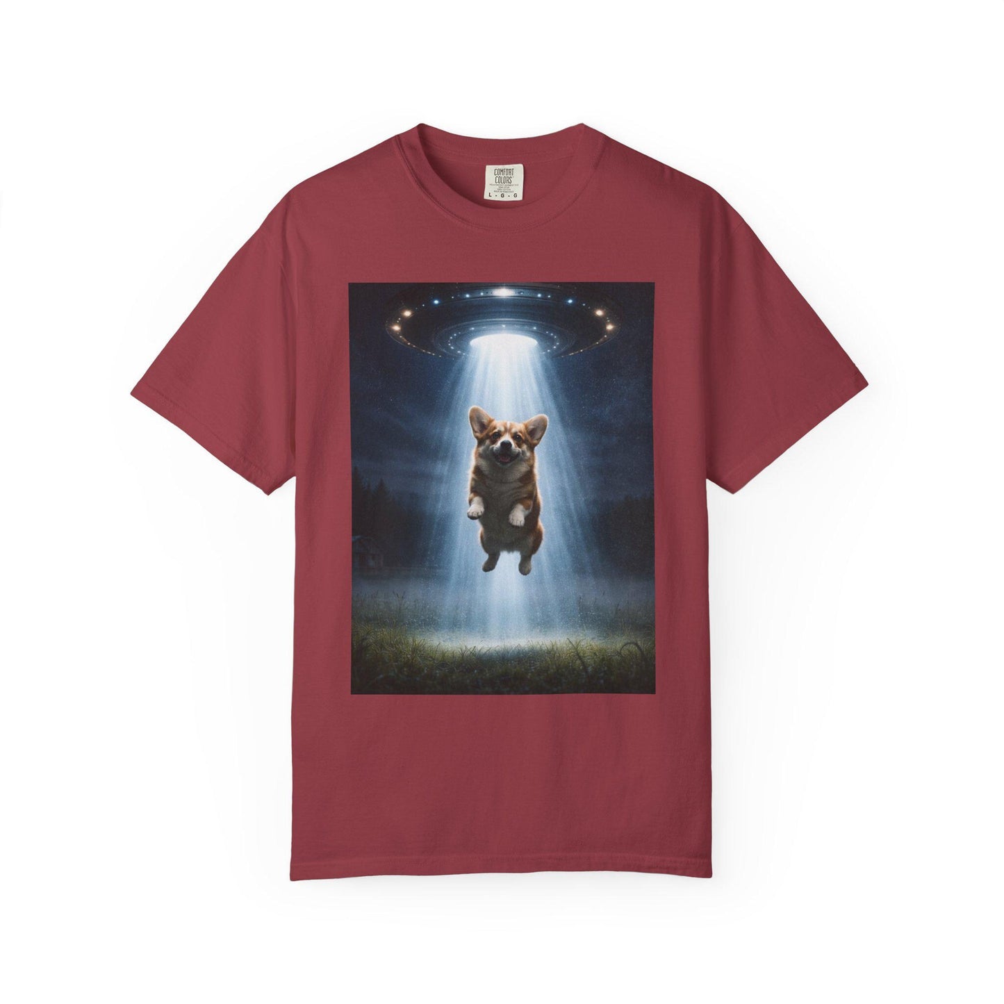 Corgi Shirt, Funny UFO T-Shirt, Hilarious Dog Lover Tshirt Gag Gift, Brainrot Meme Humor Tee, Corgi Mom Idea, Cursed Humor Gifts For Friend