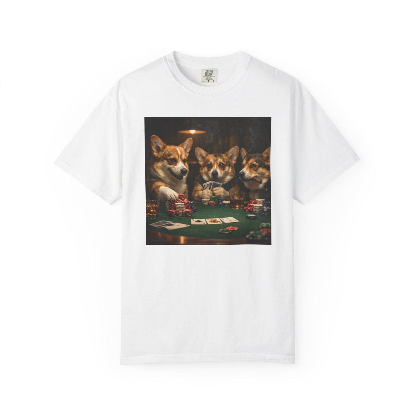 Poker Corgi Shirt, Hilarious Dog Lover T-Shirt, Cursed Humor Meme Tee, Brainrot Tshirt For Friend, Gag Gift Idea For Dog Lover