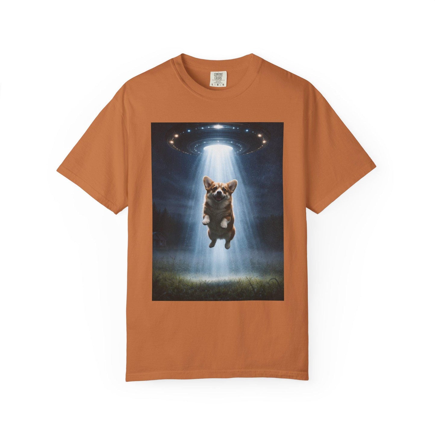 Corgi Shirt, Funny UFO T-Shirt, Hilarious Dog Lover Tshirt Gag Gift, Brainrot Meme Humor Tee, Corgi Mom Idea, Cursed Humor Gifts For Friend