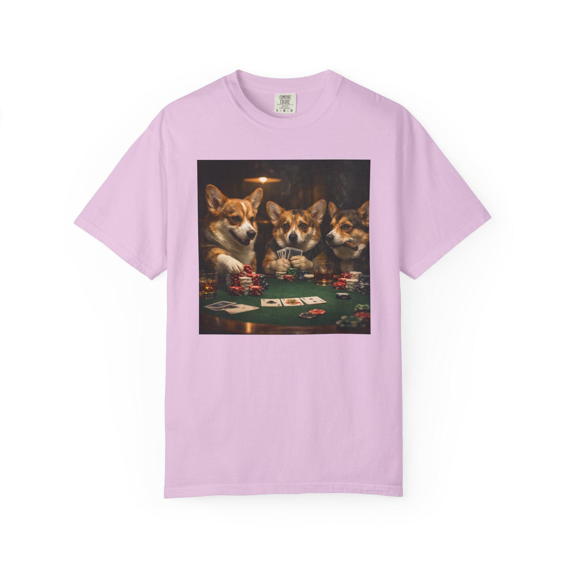 Poker Corgi Shirt, Hilarious Dog Lover T-Shirt, Cursed Humor Meme Tee, Brainrot Tshirt For Friend, Gag Gift Idea For Dog Lover