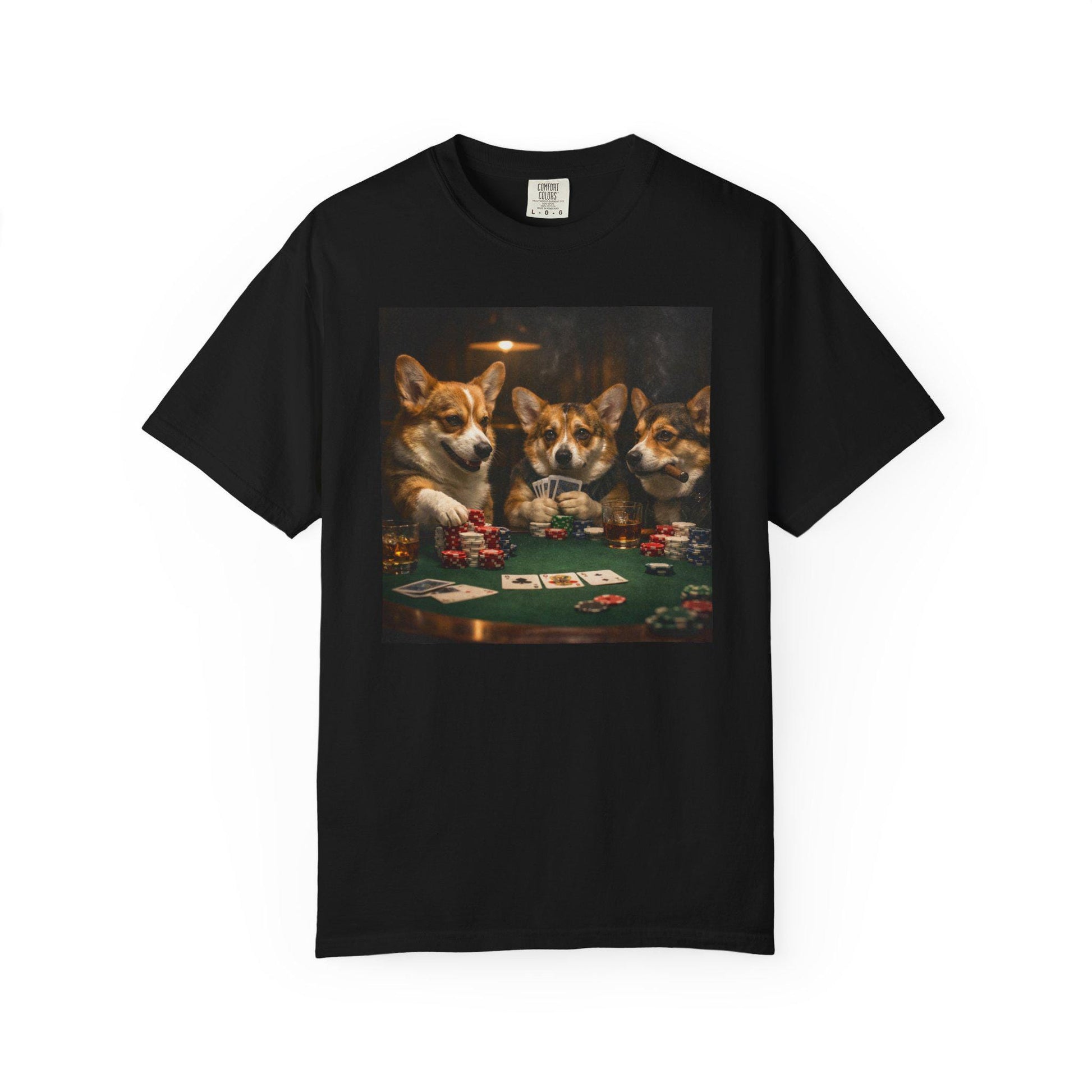 Poker Corgi Shirt, Hilarious Dog Lover T-Shirt, Cursed Humor Meme Tee, Brainrot Tshirt For Friend, Gag Gift Idea For Dog Lover