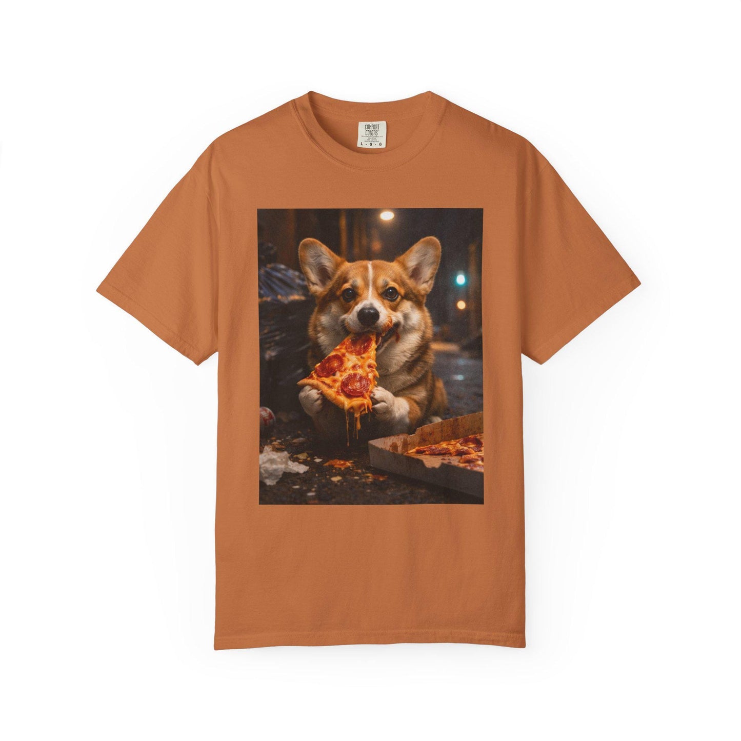 Corgi Shirt, Corgi Eating Pizza T-Shirt, Hilarious Meme Tee, Cursed Humor Tshirt Idea For Friend, Brainrot Gag Gift, Corgi Mom Joke