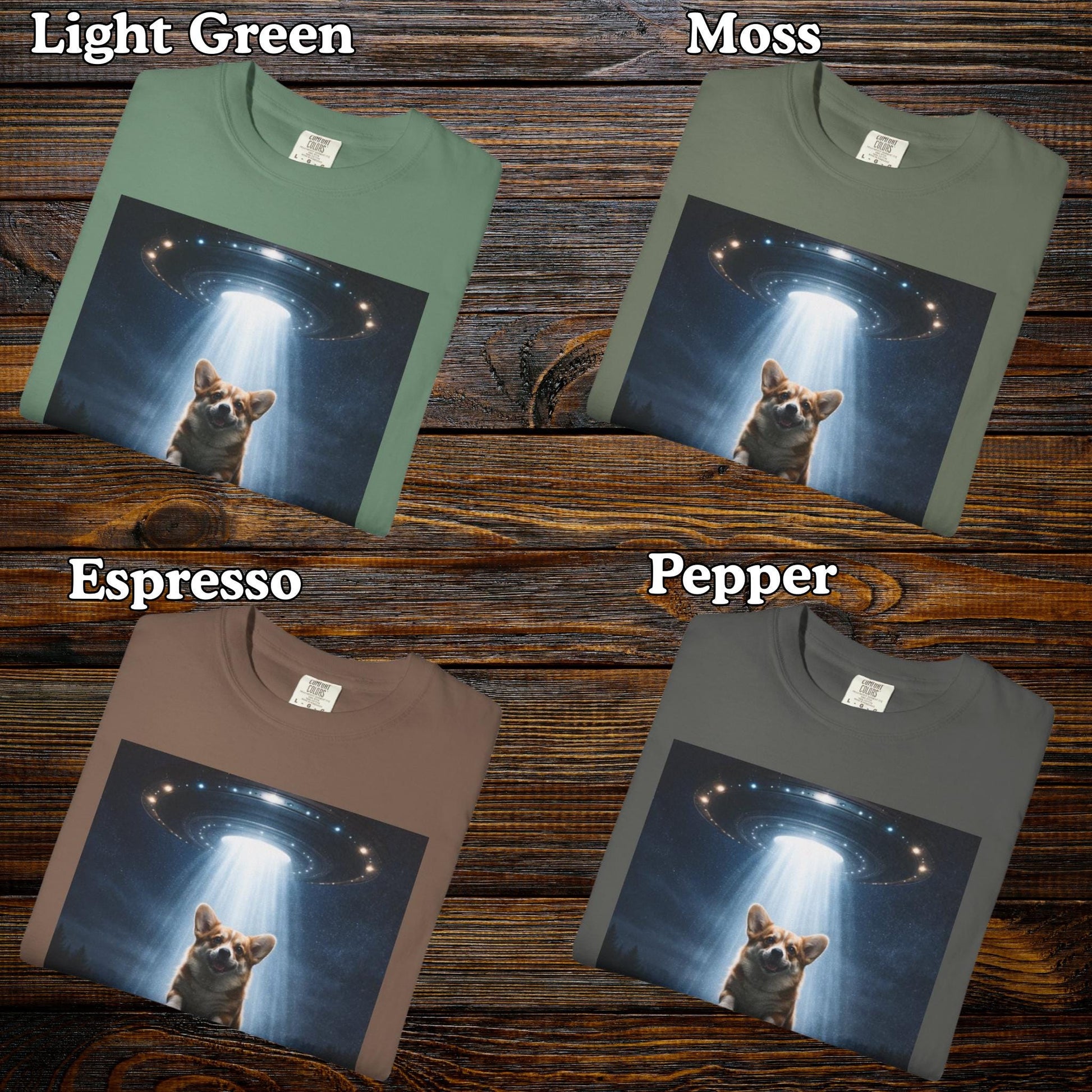 Corgi Shirt, Funny UFO T-Shirt, Hilarious Dog Lover Tshirt Gag Gift, Brainrot Meme Humor Tee, Corgi Mom Idea, Cursed Humor Gifts For Friend