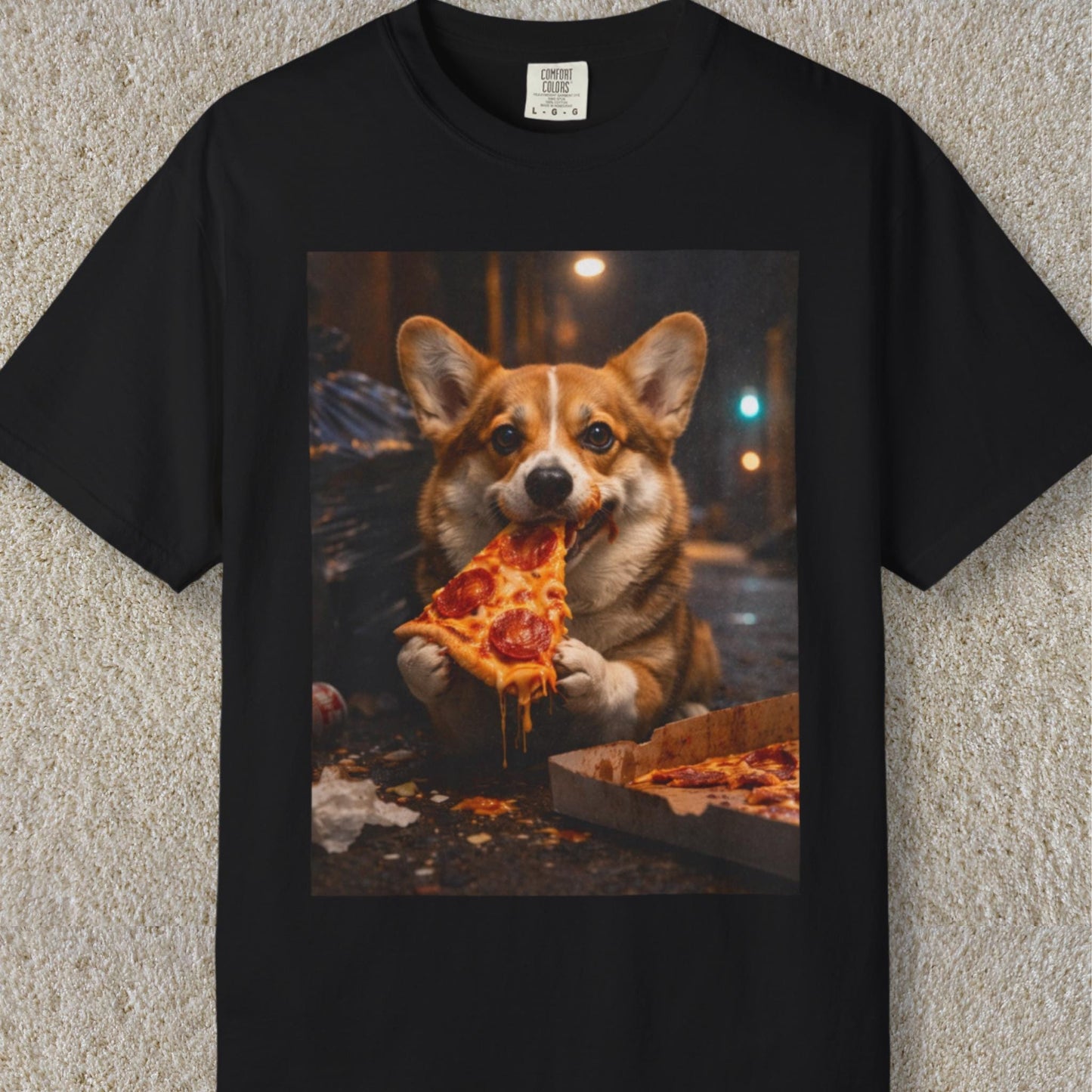 Corgi Shirt, Corgi Eating Pizza T-Shirt, Hilarious Meme Tee, Cursed Humor Tshirt Idea For Friend, Brainrot Gag Gift, Corgi Mom Joke