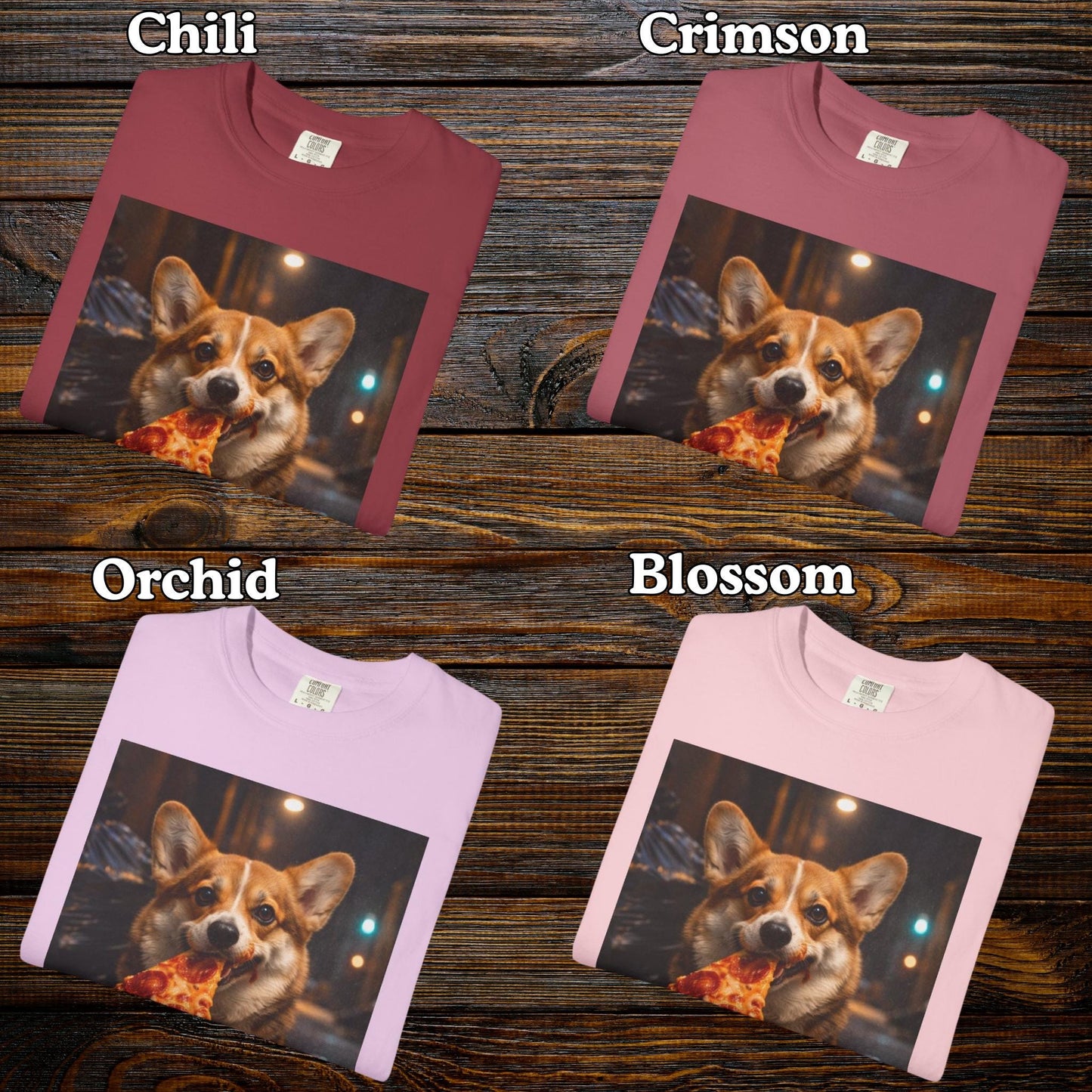 Corgi Shirt, Corgi Eating Pizza T-Shirt, Hilarious Meme Tee, Cursed Humor Tshirt Idea For Friend, Brainrot Gag Gift, Corgi Mom Joke