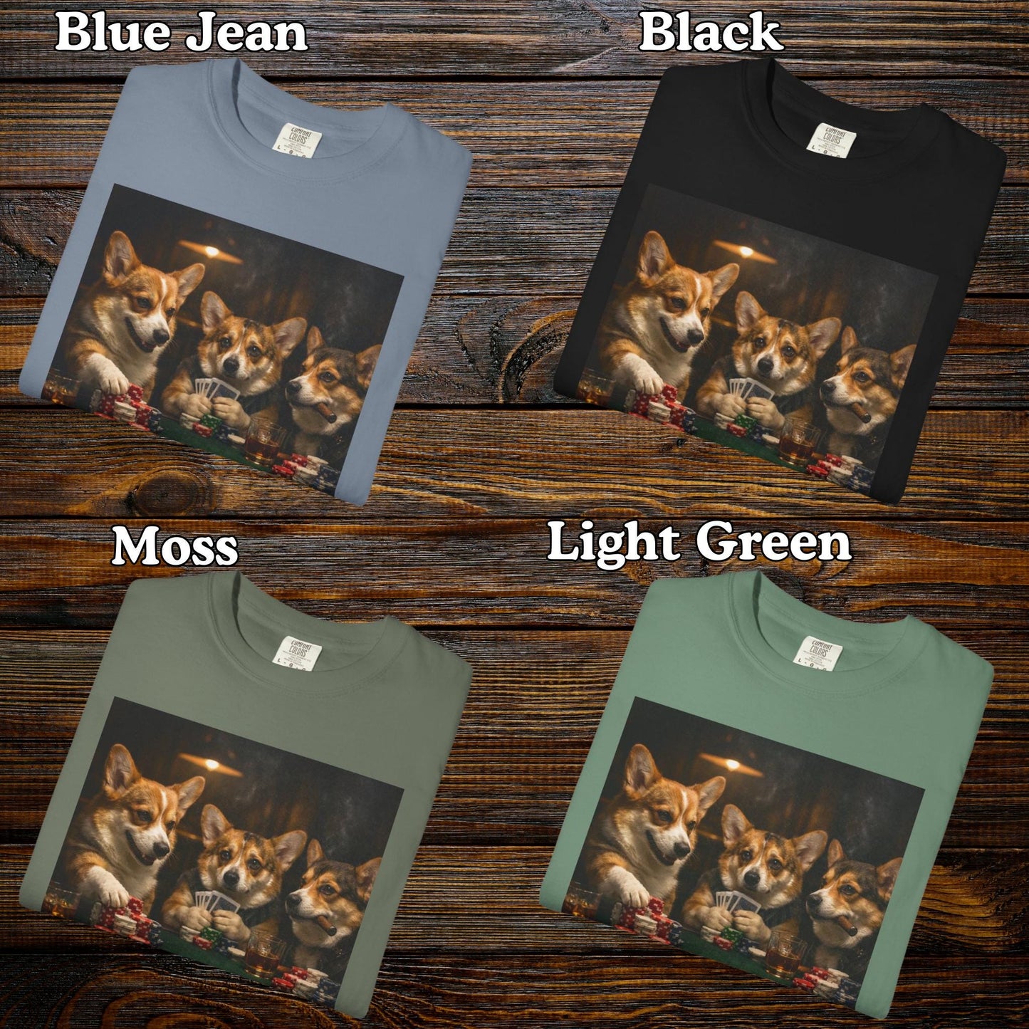 Poker Corgi Shirt, Hilarious Dog Lover T-Shirt, Cursed Humor Meme Tee, Brainrot Tshirt For Friend, Gag Gift Idea For Dog Lover