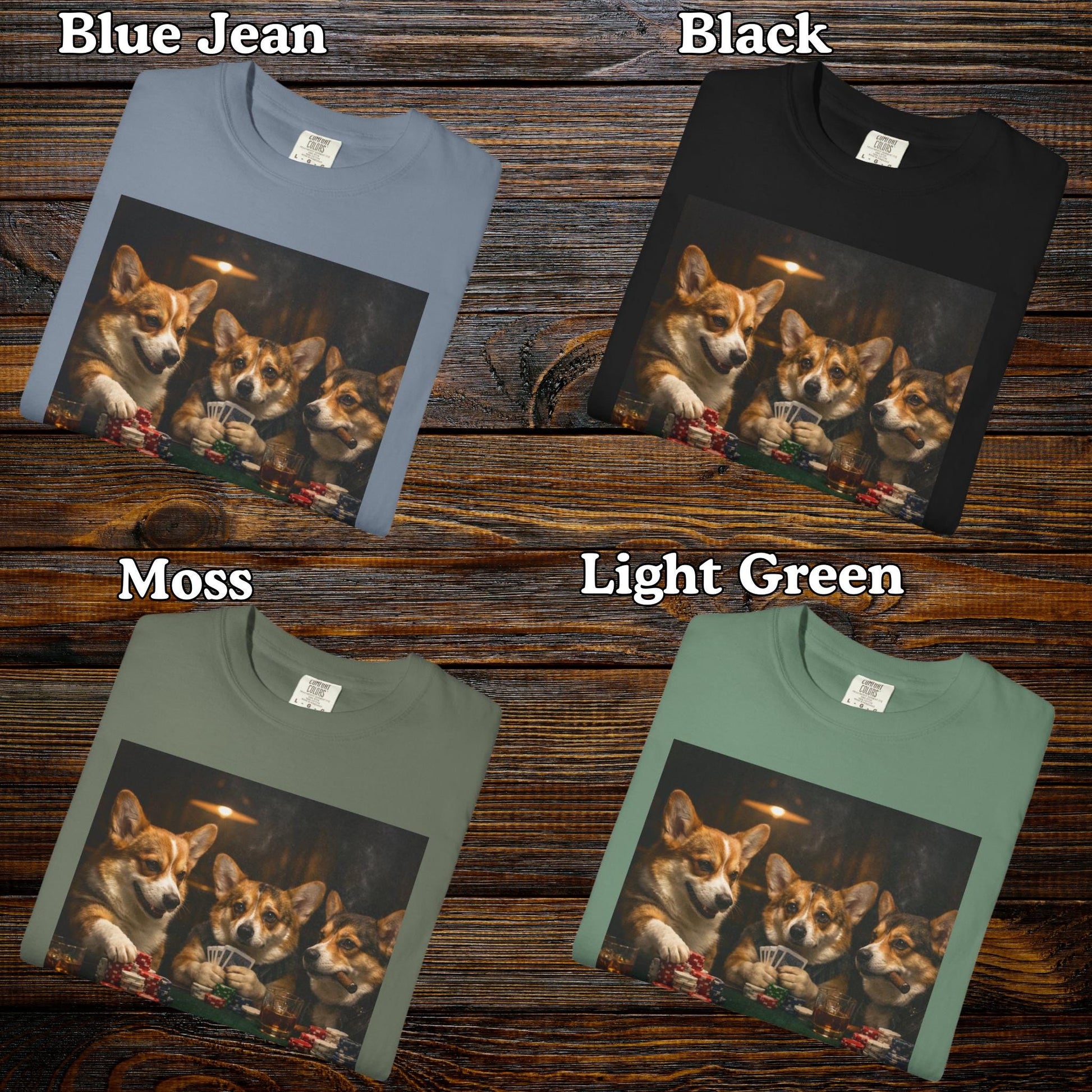 Poker Corgi Shirt, Hilarious Dog Lover T-Shirt, Cursed Humor Meme Tee, Brainrot Tshirt For Friend, Gag Gift Idea For Dog Lover