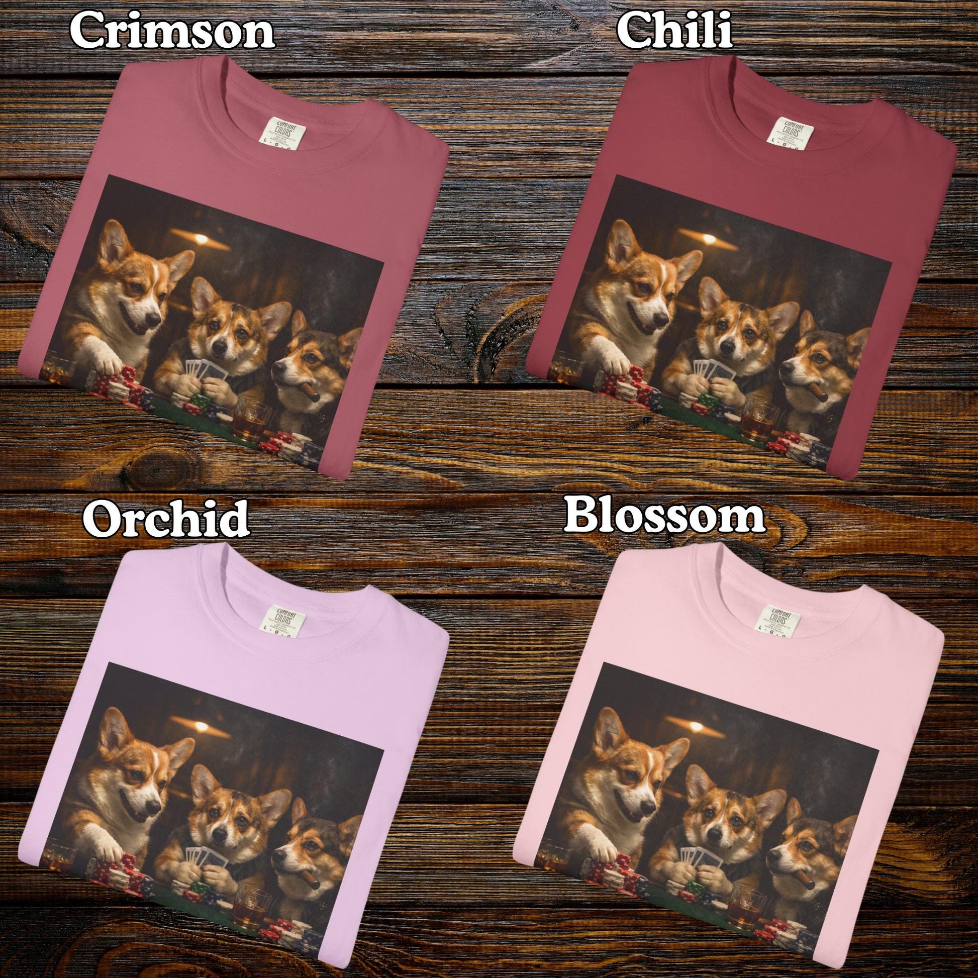 Poker Corgi Shirt, Hilarious Dog Lover T-Shirt, Cursed Humor Meme Tee, Brainrot Tshirt For Friend, Gag Gift Idea For Dog Lover