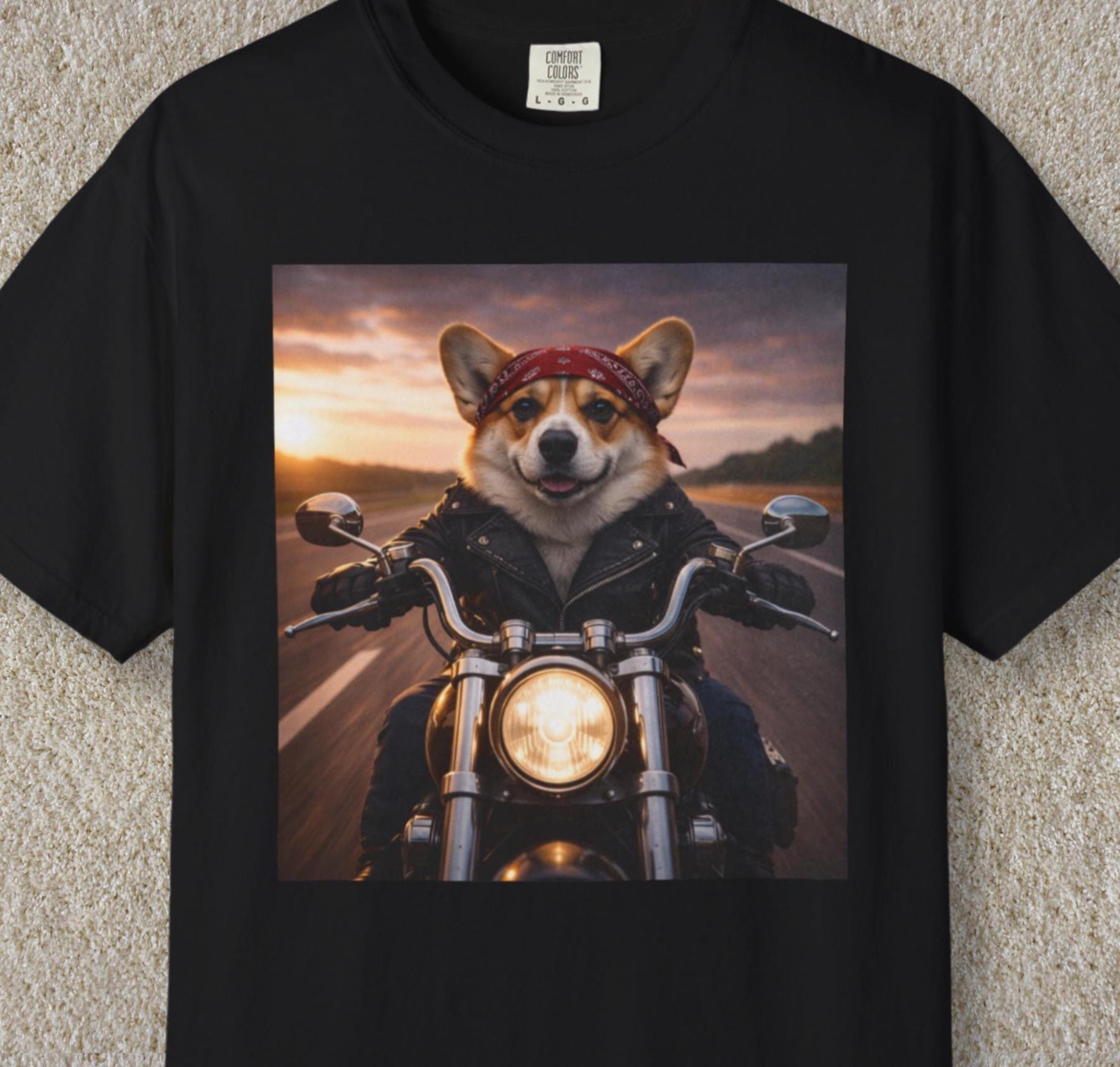 Biker Corgi Shirt, Hilarious Bike Life T-Shirt, Dog On Motorcycle Tshirt, Tee For Biker Husband Fathers Day Idea, Corgi Dad Gag Gift