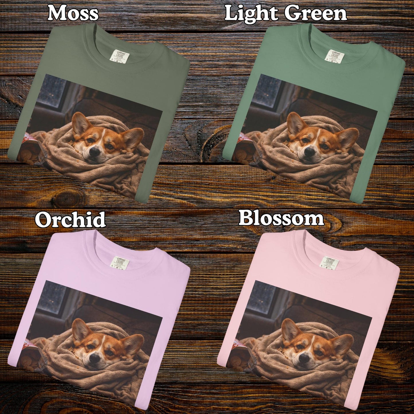 Corgi Shirt, Not Today Satan TShirt, Hilarious Gag Gift T-Shirt For Dog Lover, Corgi Mom Dad Lazy Comfort Colors® Tee