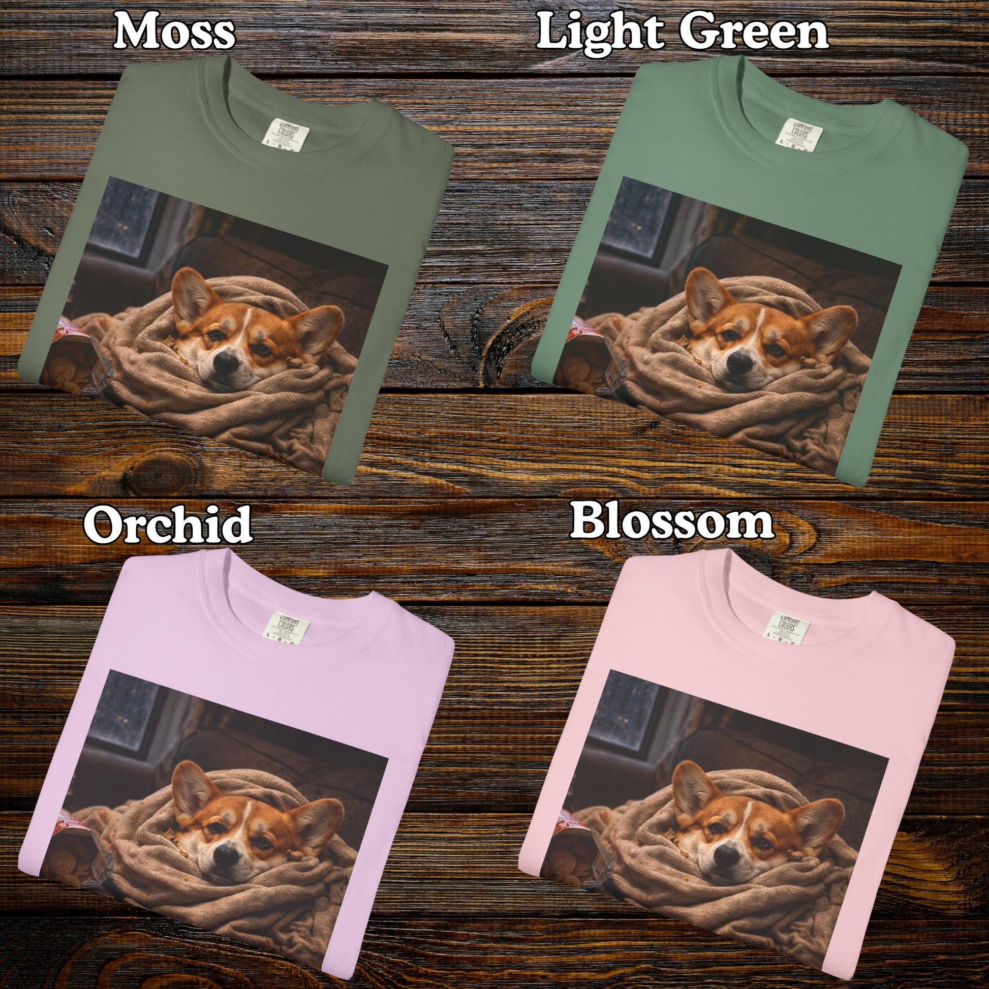 Corgi Shirt, Not Today Satan TShirt, Hilarious Gag Gift T-Shirt For Dog Lover, Corgi Mom Dad Lazy Comfort Colors® Tee