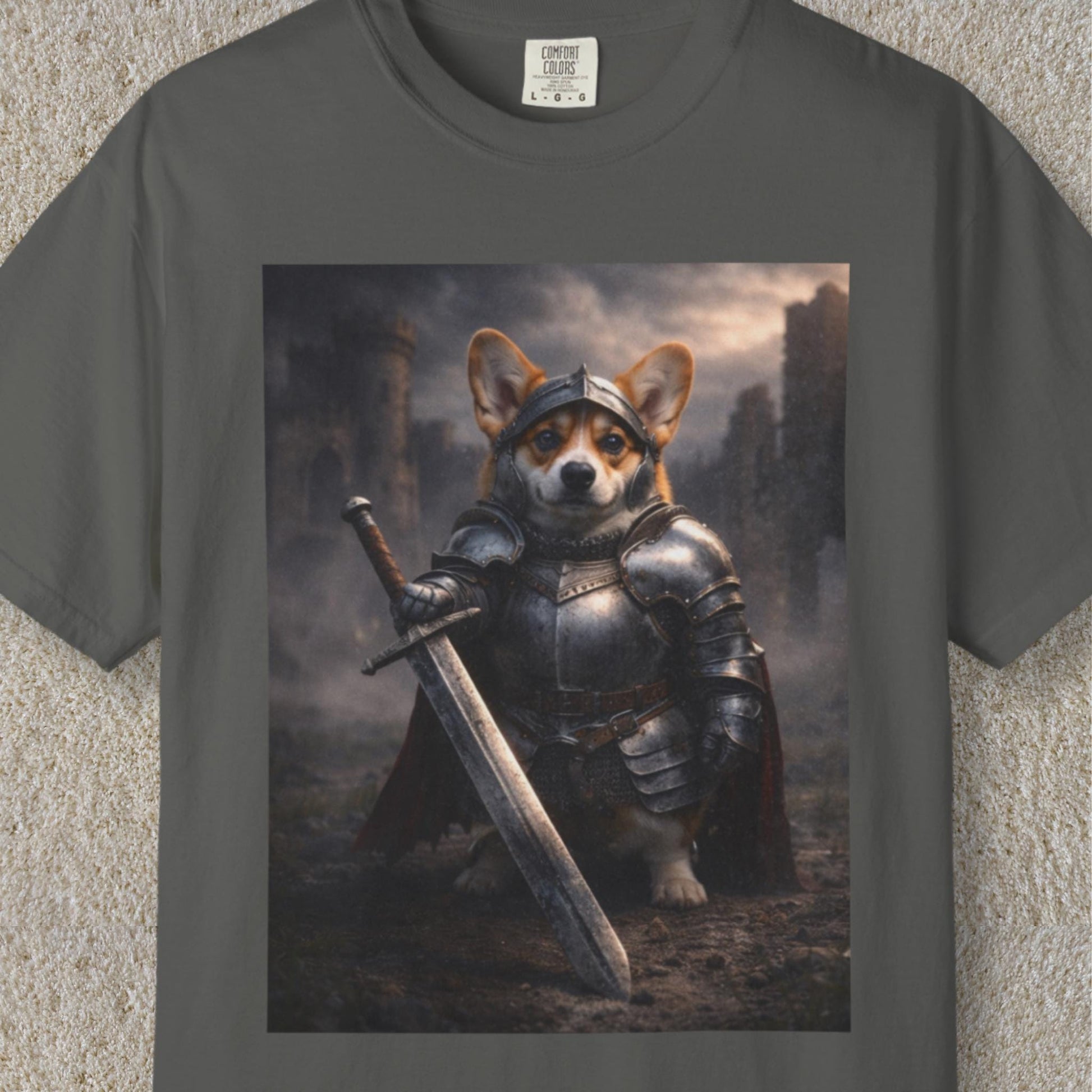 Corgi Shirt, Medieval Knight Dog T-Shirt, Funny Renaissance Corgi Dad TShirt, I Love My Corgi Tee, Hilarious Gag Gift