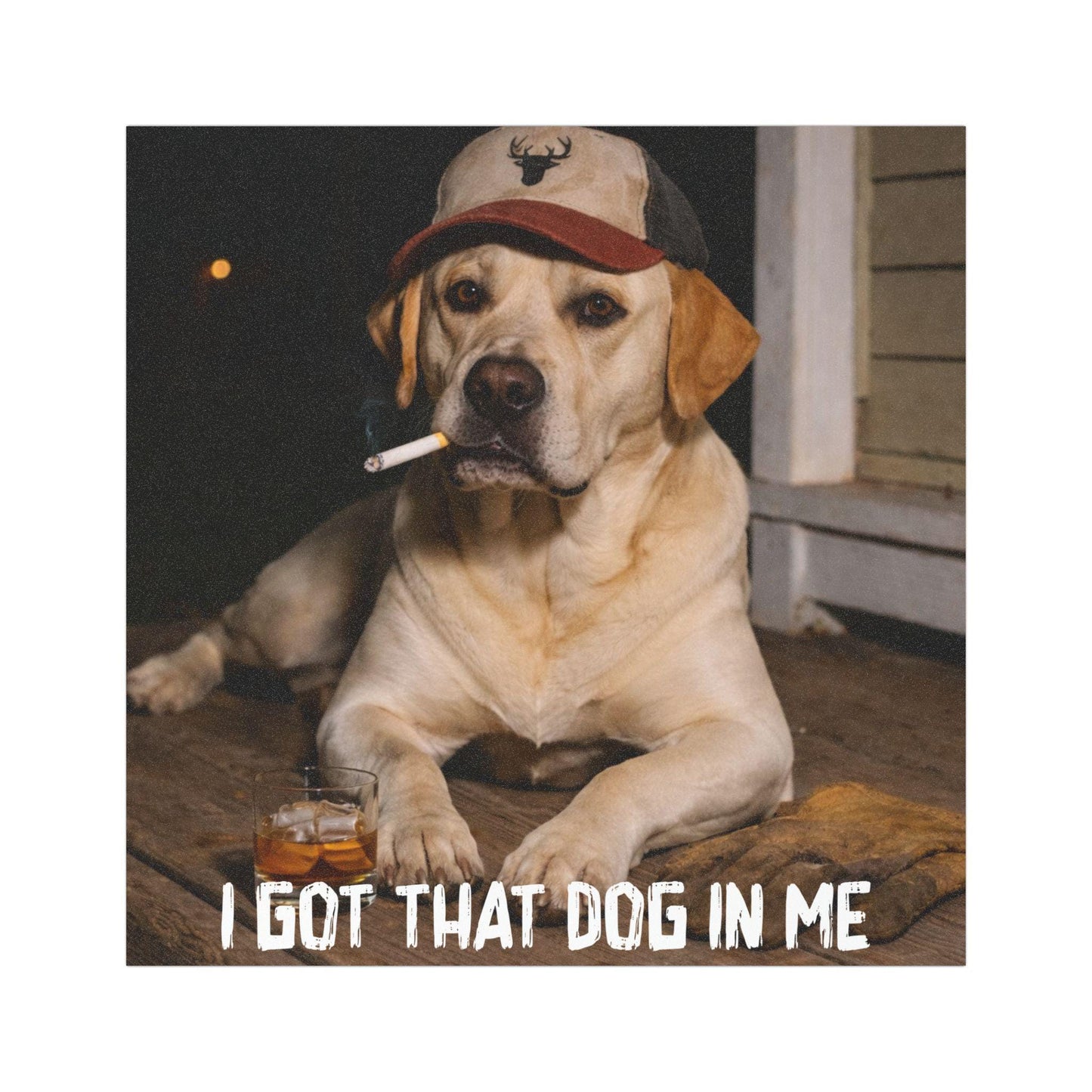 I Got That Dog In Me, Funny Labrador Retriever Car Magnet, Blue Collar Man Gag Gift, Country Pup, Hilarious Dawg Owner Meme Cursed Humor