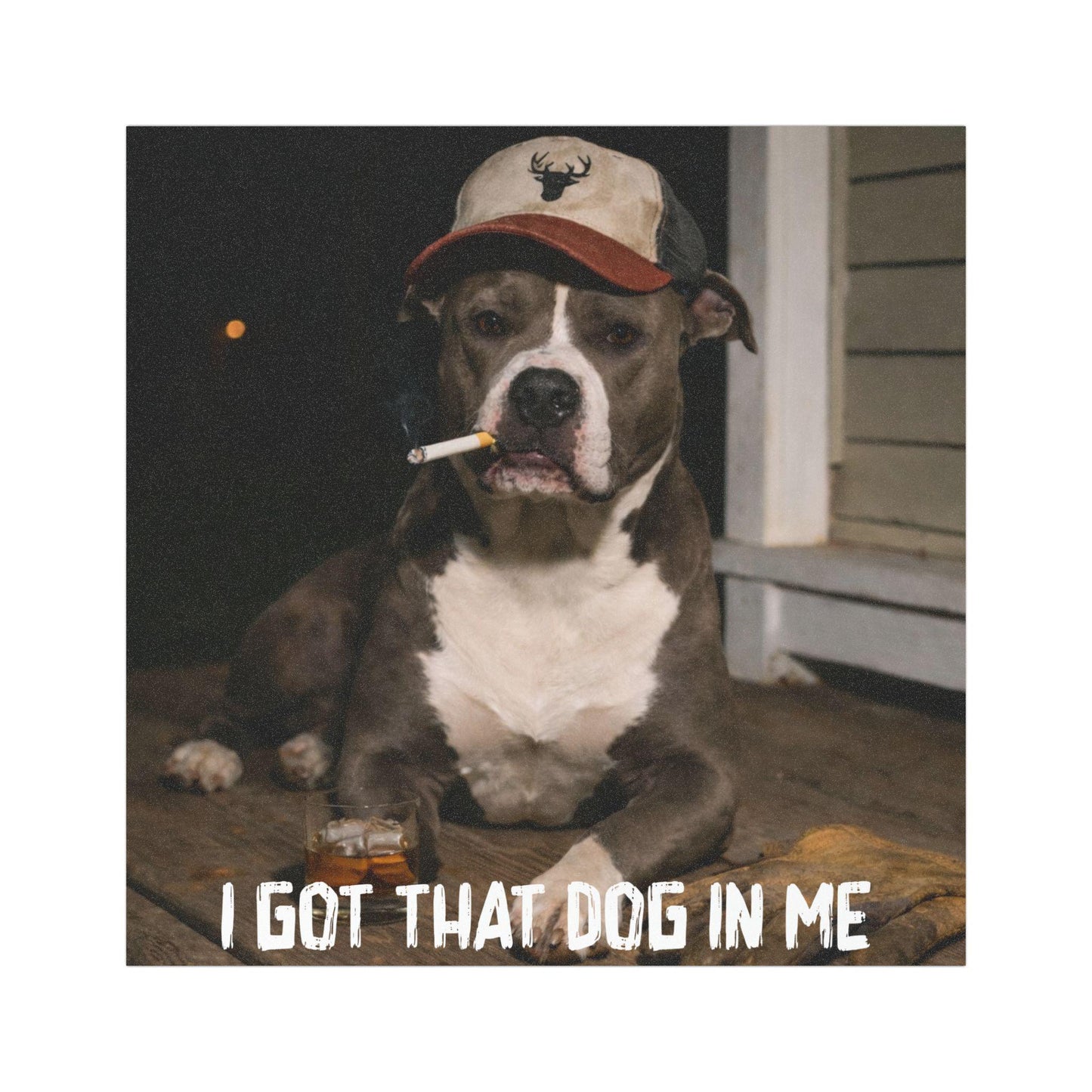 I Got That Dog In Me, Funny Pitbull Car Magnet, Dog Dad Truck Blue Collar Man Gag Gift For Husband, Hilarious Dawg Owner Meme Humor