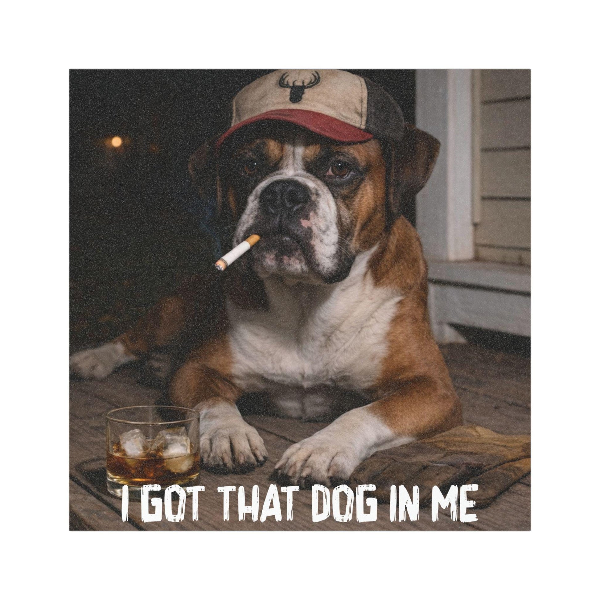 Funny Boxer Car Magnet, Dog Dad Humor Gag Gift, I Got That Dog In Me