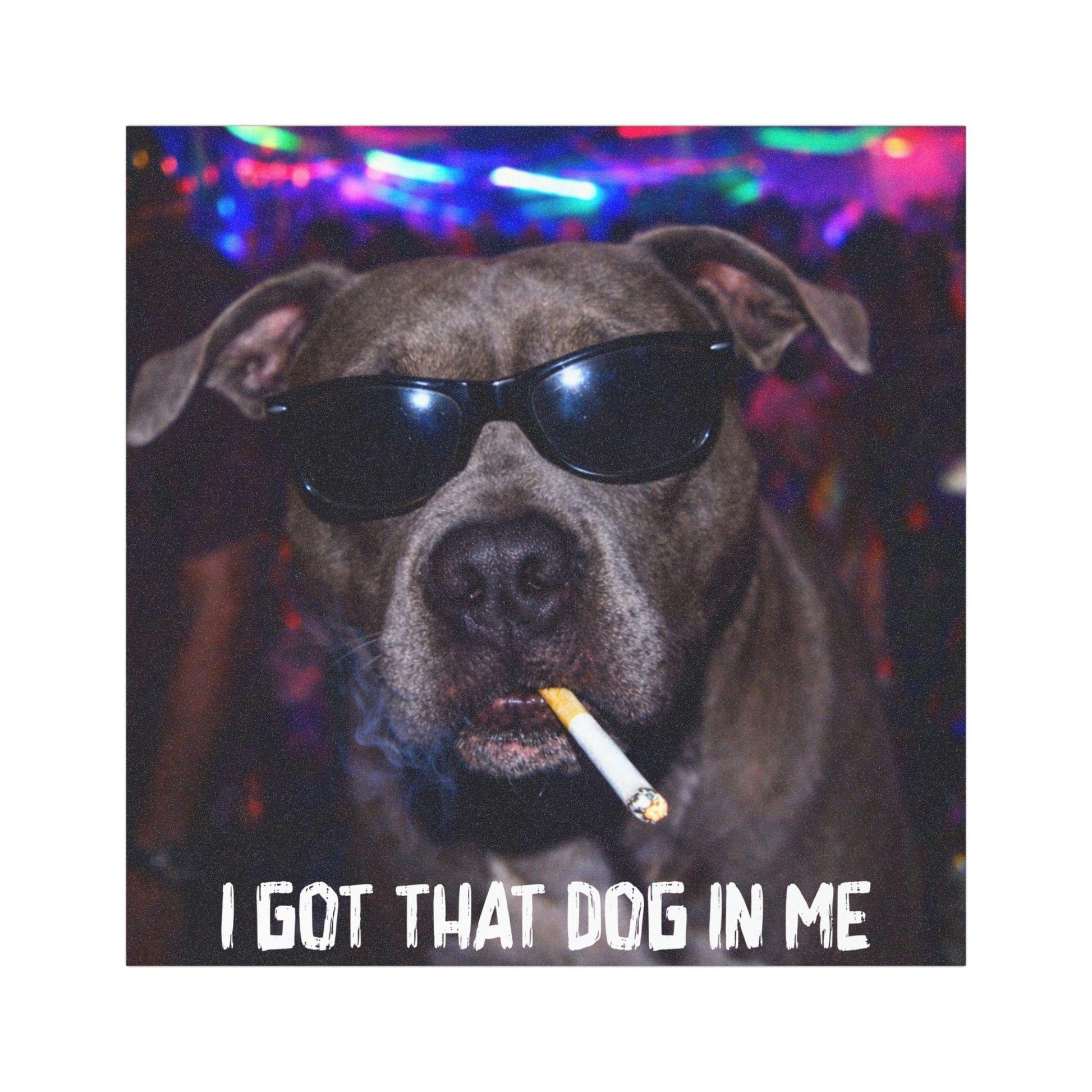 Funny Pitbull Car Magnet, Hilarious Smoking Night Club Dogs, Waterproof Party Animal Lover Gag Gift, I Got That Dog In Me y2k Meme Humor