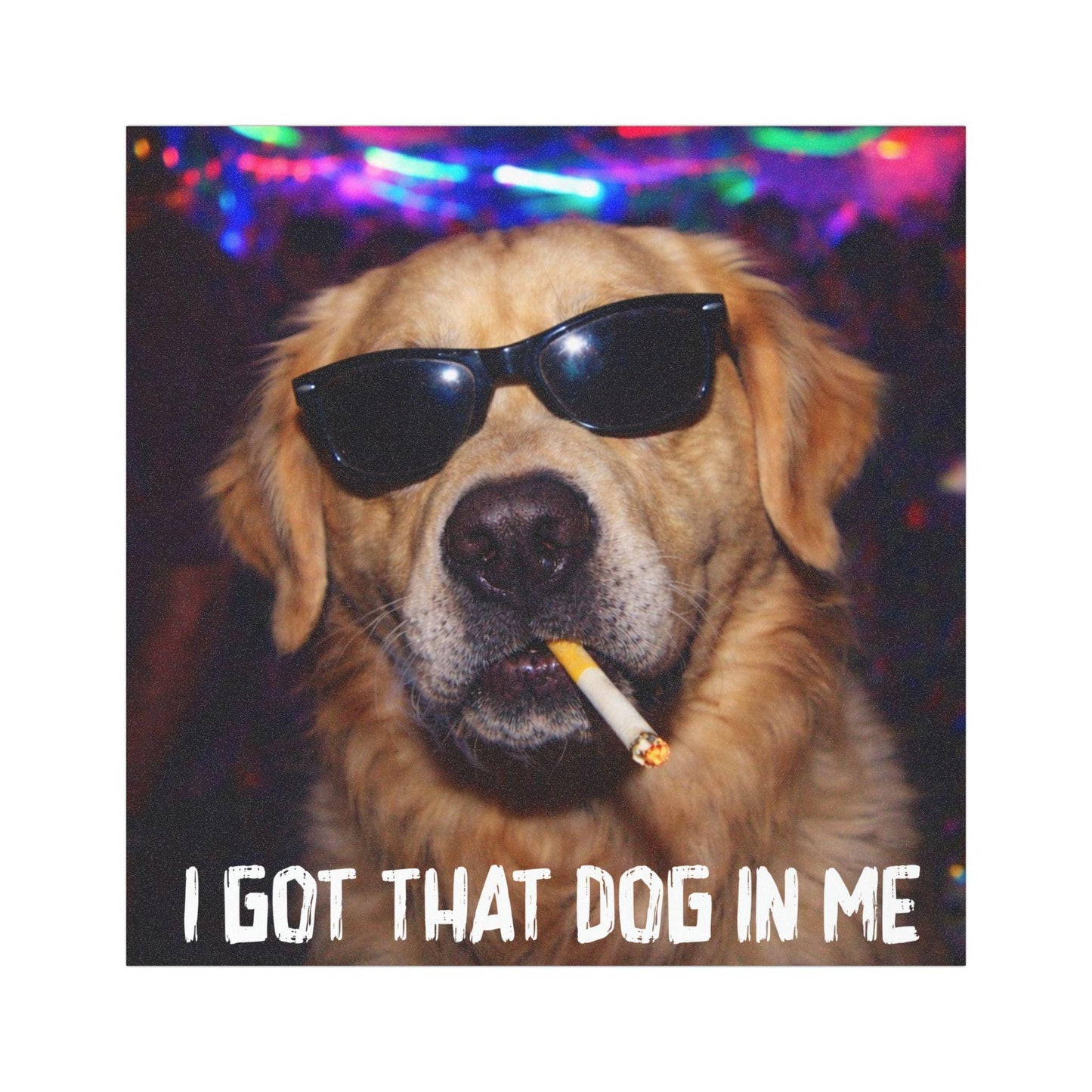 Funny Golden Retriever Car Magnet, Hilarious Smoking Night Club Dogs, Waterproof Party Animal Lover Gag Gift, I Got That Dog In Me y2k Humor