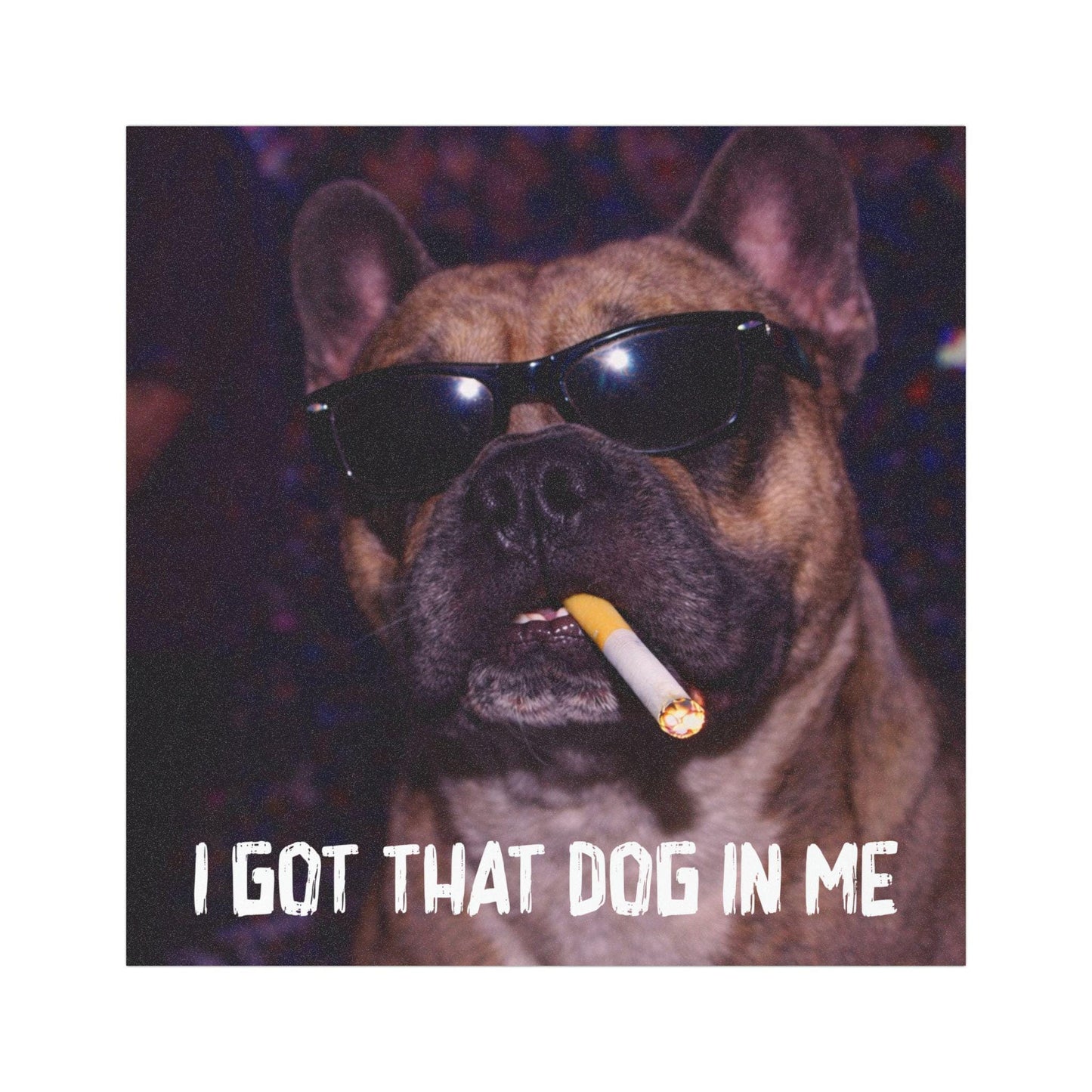 Funny French Bulldog Car Magnet, Hilarious Smoking Night Club, Waterproof Party Animal Lover Gag Gift, I Got That Dog In Me y2k Frenchie