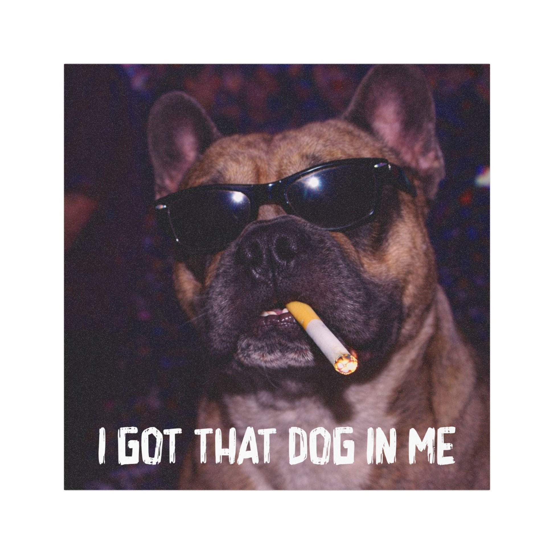 Funny French Bulldog Car Magnet, Hilarious Smoking Night Club, Waterproof Party Animal Lover Gag Gift, I Got That Dog In Me y2k Frenchie