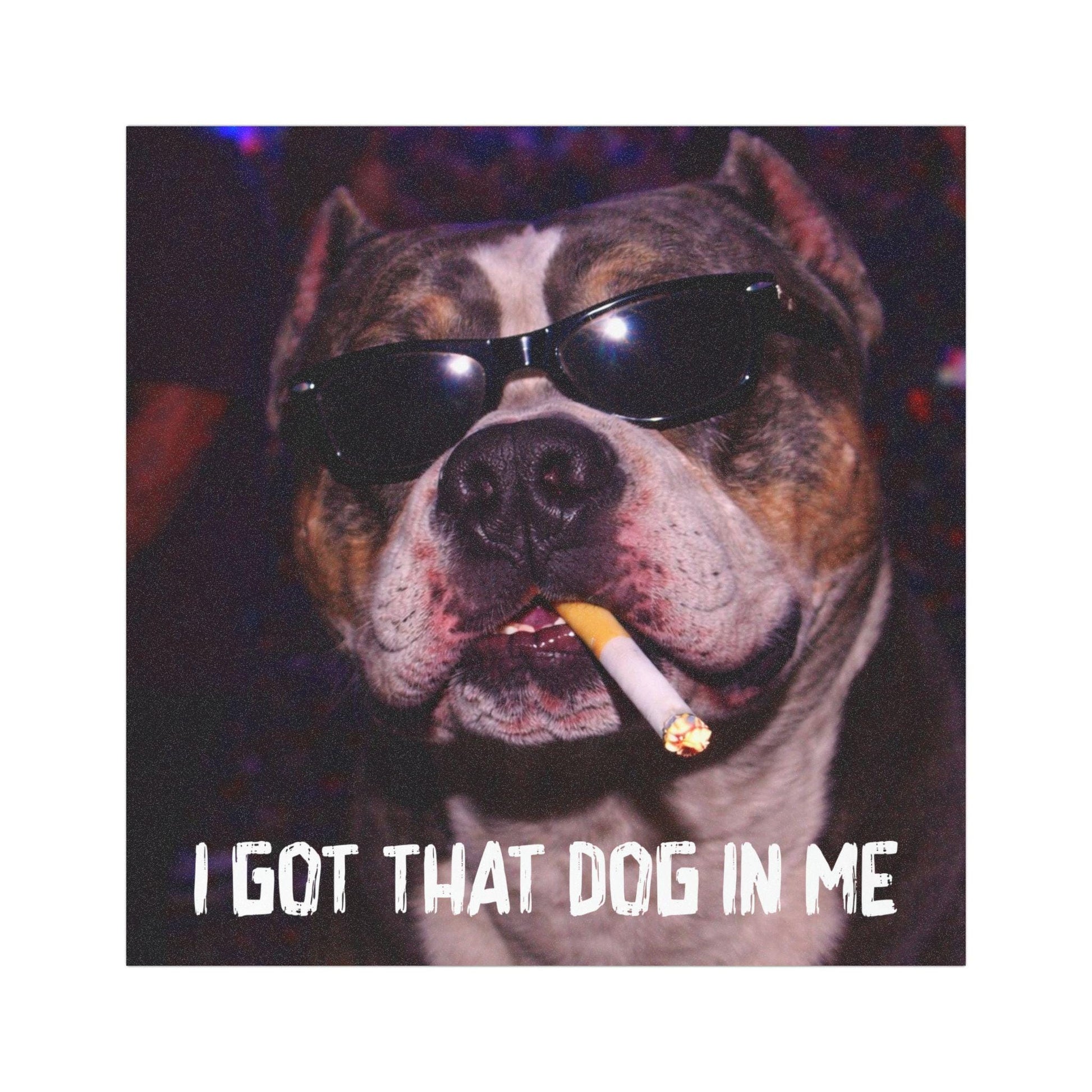 Funny American Bully Car Magnet, Hilarious Smoking Night Club, Outdoor Waterproof Party Animal Lover Gag Gift, I Got That Dog In Me y2k Dawg