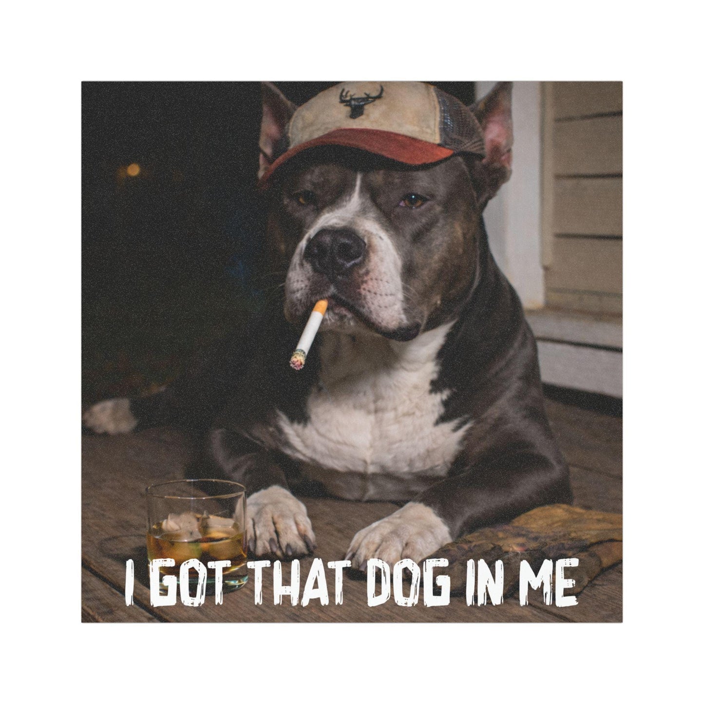 I Got That Dog In Me, Funny American Bully Car Magnet, Bulldog Dog Dad Bumper Sticker, Blue Collar Man Gag Gift For Husband, Meme Humor