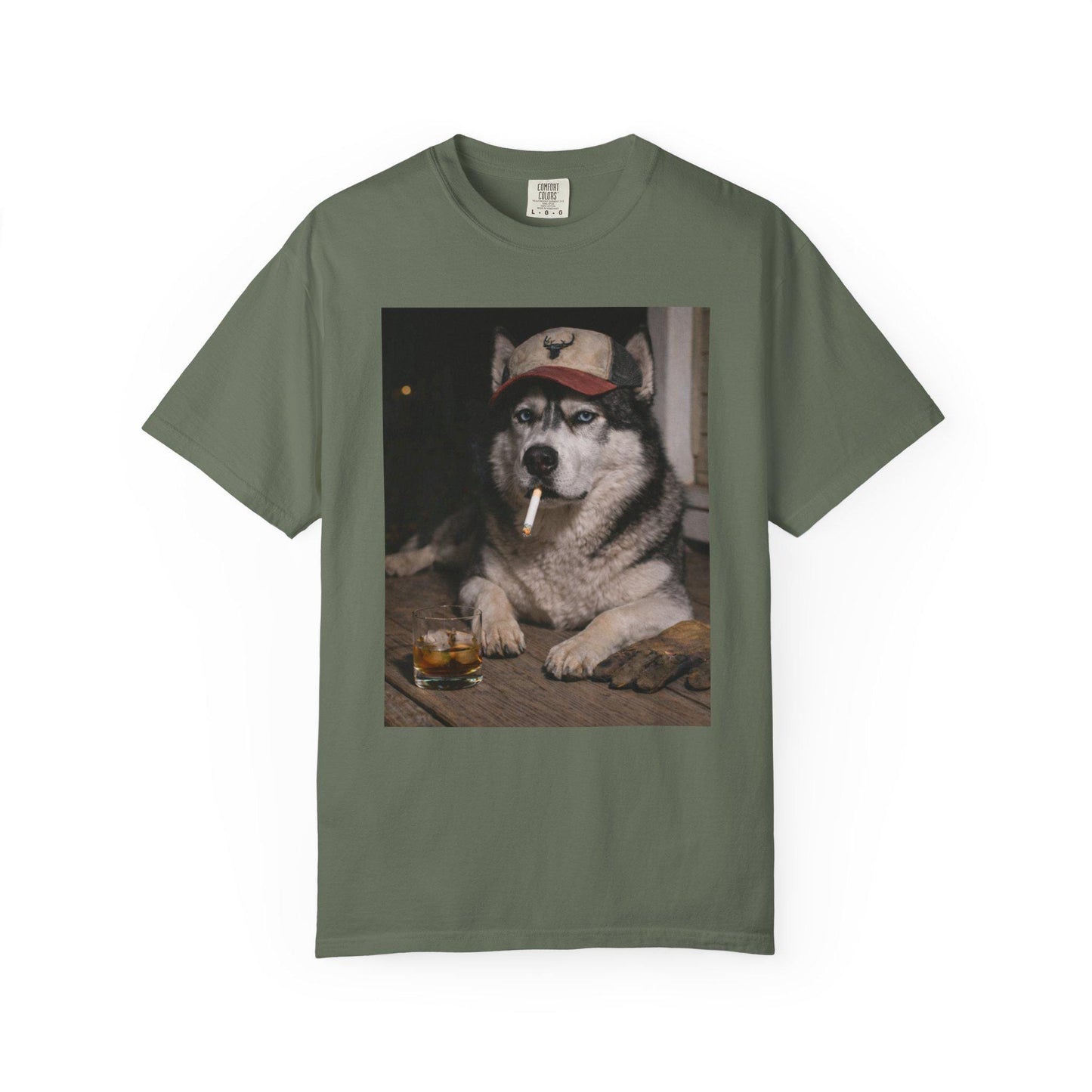 Funny Husky Shirt, Dog Dad T-Shirt, Blue Collar Man Gag Gift Tee For Husband, Siberian Husky Meme Humor Comfort Colors® Tshirt