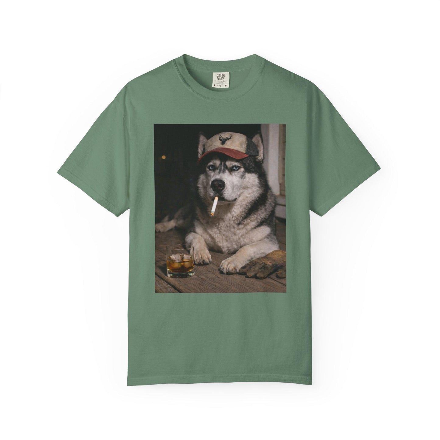 Funny Husky Shirt, Dog Dad T-Shirt, Blue Collar Man Gag Gift Tee For Husband, Siberian Husky Meme Humor Comfort Colors® Tshirt