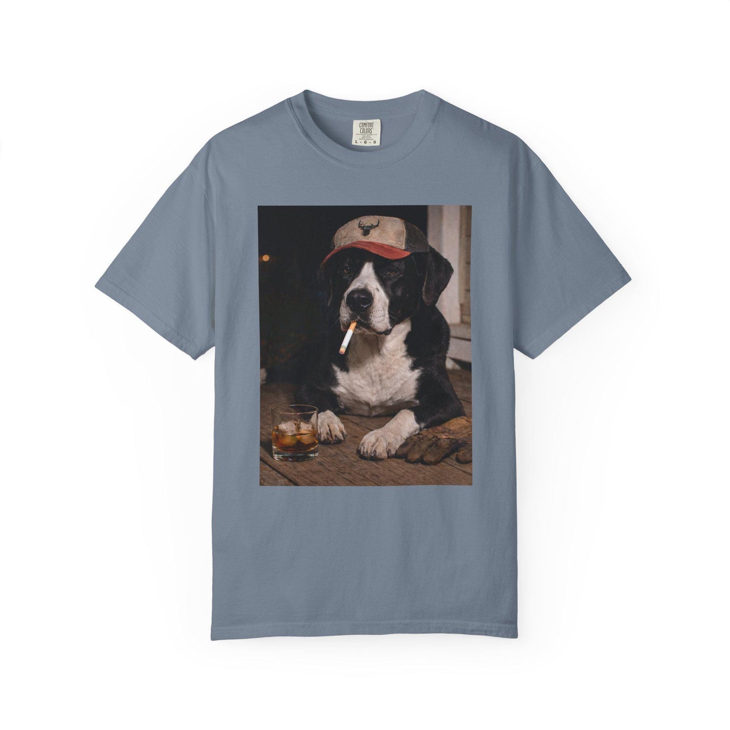 Funny Black & White Mixed Breed Shirt, Dog Dad T-Shirt, Blue Collar Man Gag Gift Tee Husband, Pound Pup Meme Humor Comfort Colors® Tshirt