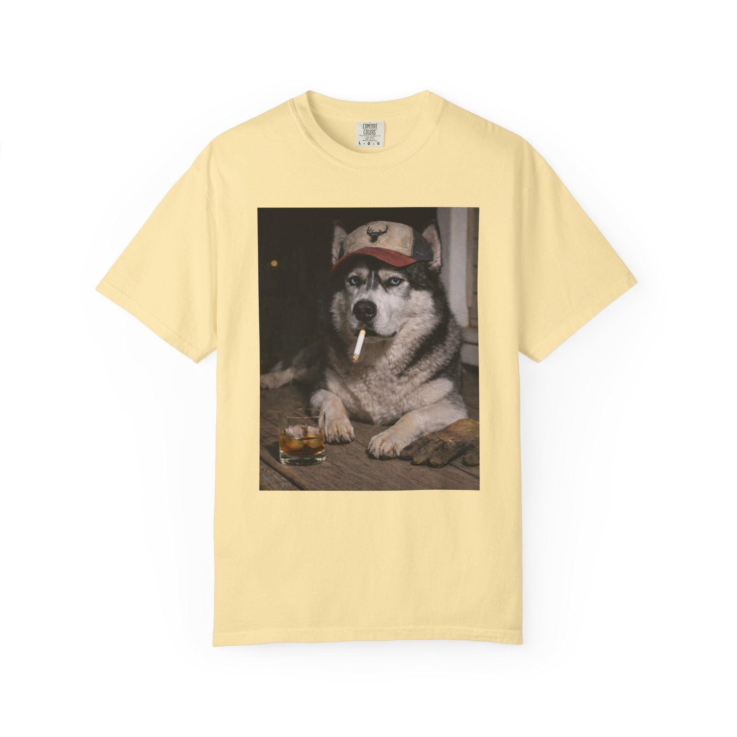 Funny Husky Shirt, Dog Dad T-Shirt, Blue Collar Man Gag Gift Tee For Husband, Siberian Husky Meme Humor Comfort Colors® Tshirt