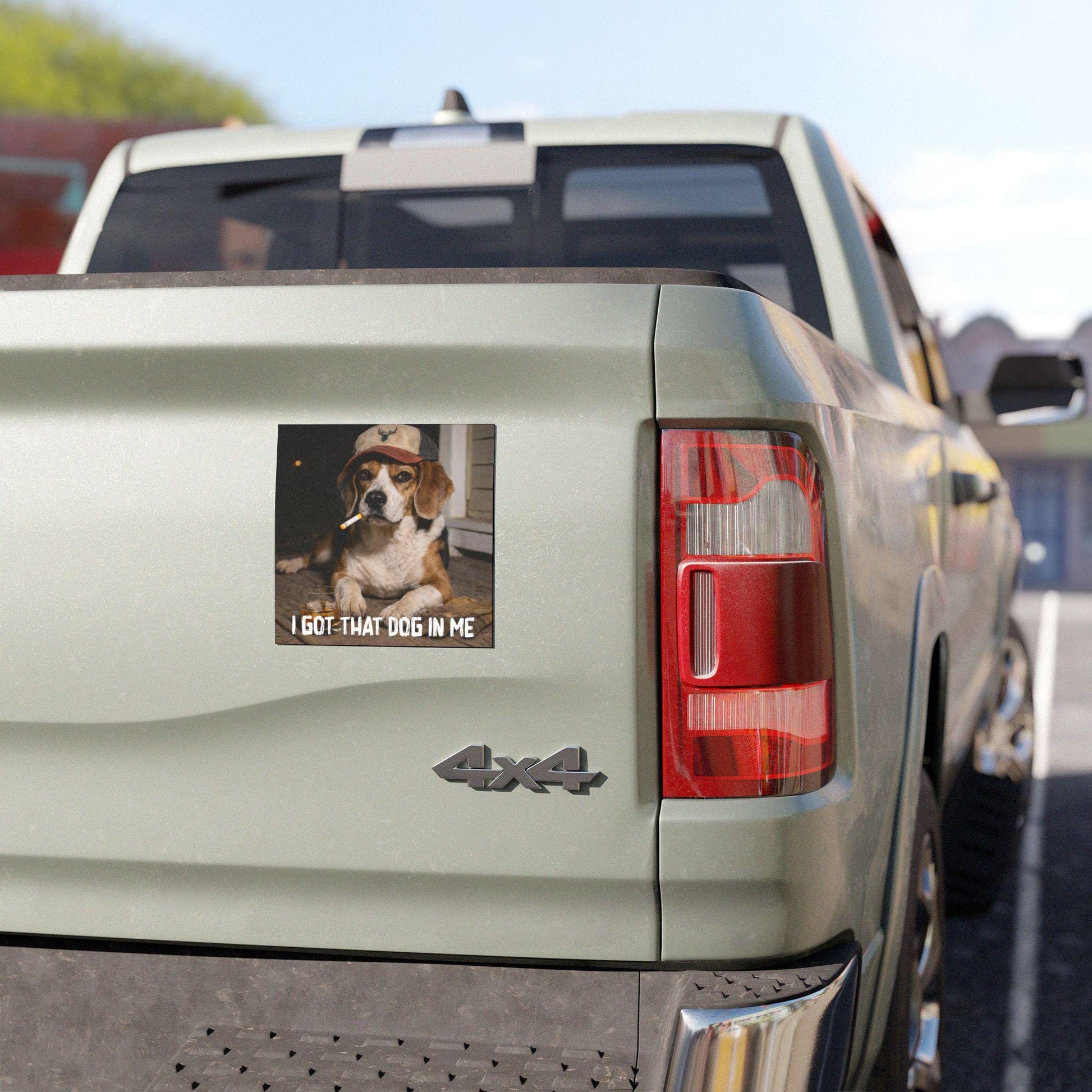 I Got That Dog In Me Funny Beagle Car Magnet, Dog Dad Bumper Sticker, Blue Collar Man Gag Gift For Husband, Hilarious Meme Humor