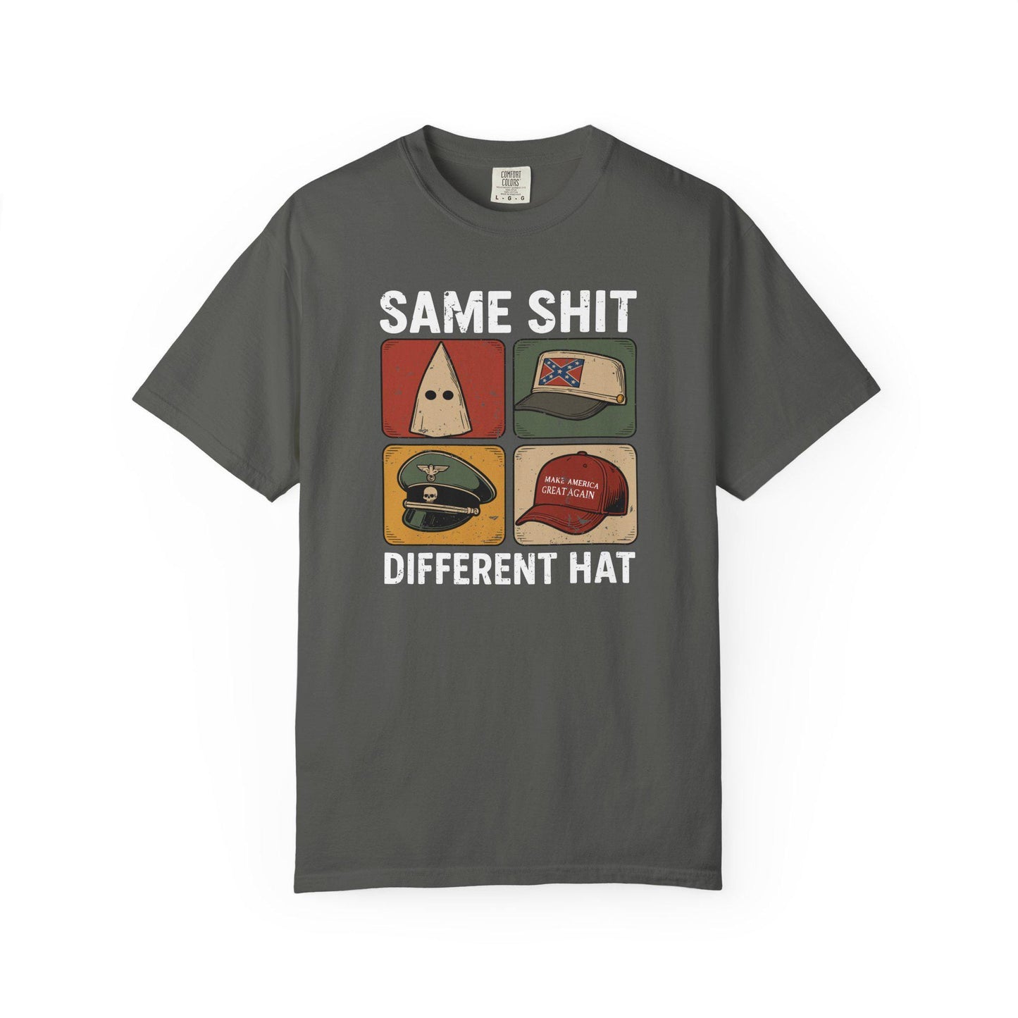 Same Shit Different Hat TShirt, Anti Trump Anti MAGA Political T-shirt, Funny Protest Graphic Tee, Dark Humor Shirt, FDT Gift For Democrat