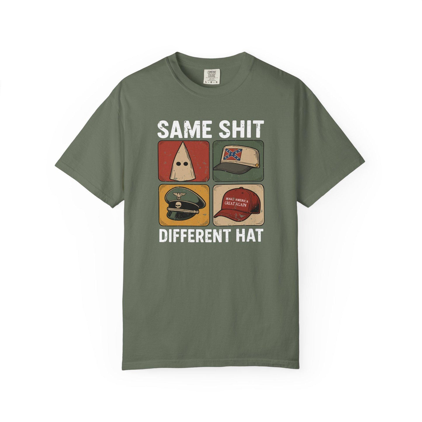 Same Shit Different Hat TShirt, Anti Trump Anti MAGA Political T-shirt, Funny Protest Graphic Tee, Dark Humor Shirt, FDT Gift For Democrat