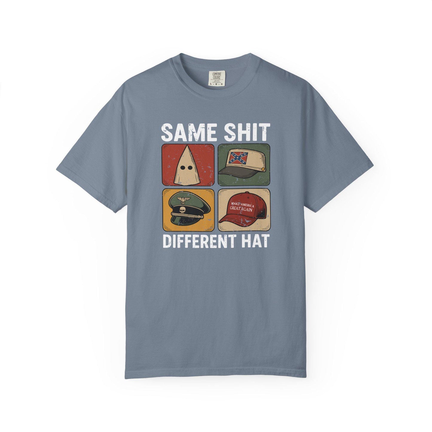 Same Shit Different Hat TShirt, Anti Trump Anti MAGA Political T-shirt, Funny Protest Graphic Tee, Dark Humor Shirt, FDT Gift For Democrat