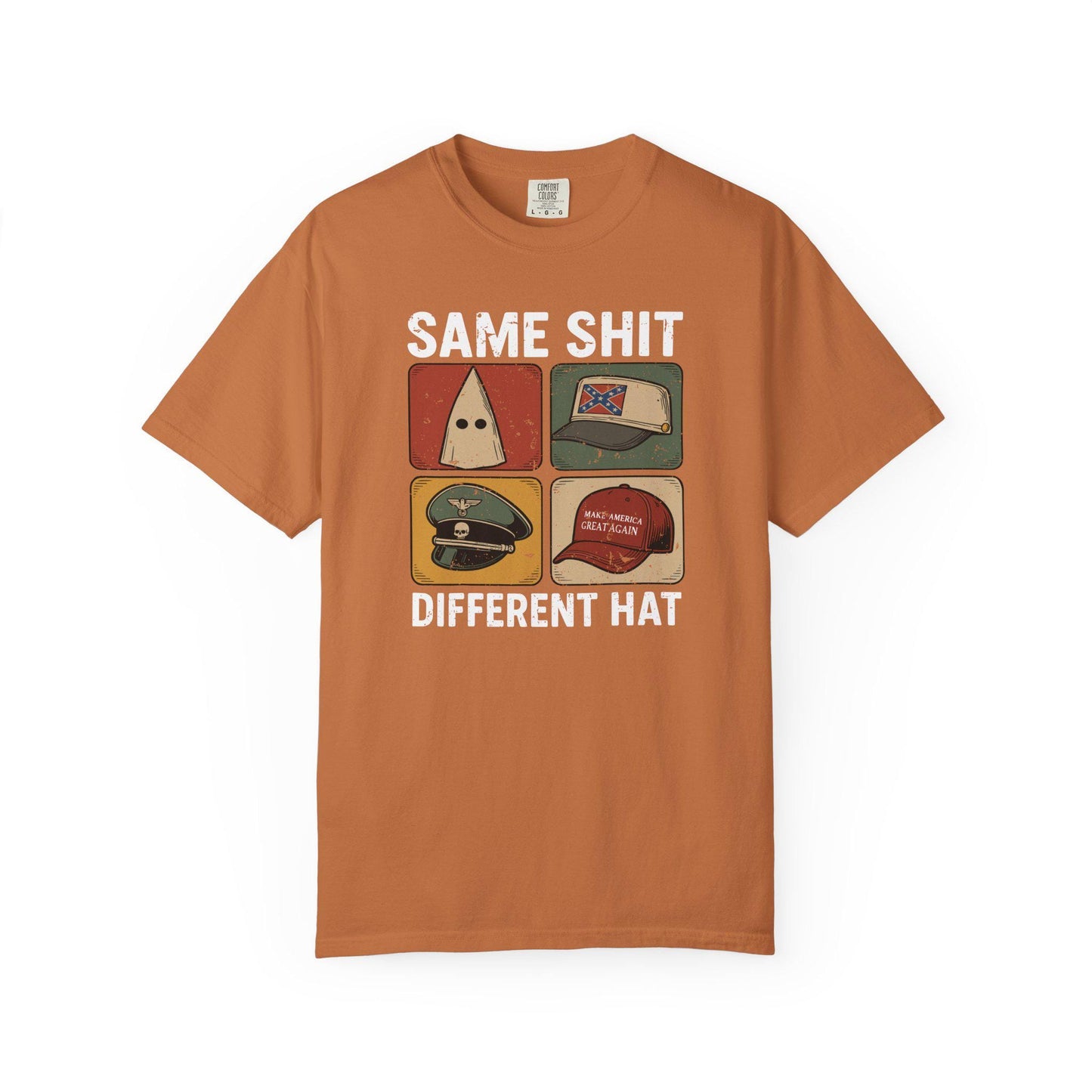Same Shit Different Hat TShirt, Anti Trump Anti MAGA Political T-shirt, Funny Protest Graphic Tee, Dark Humor Shirt, FDT Gift For Democrat