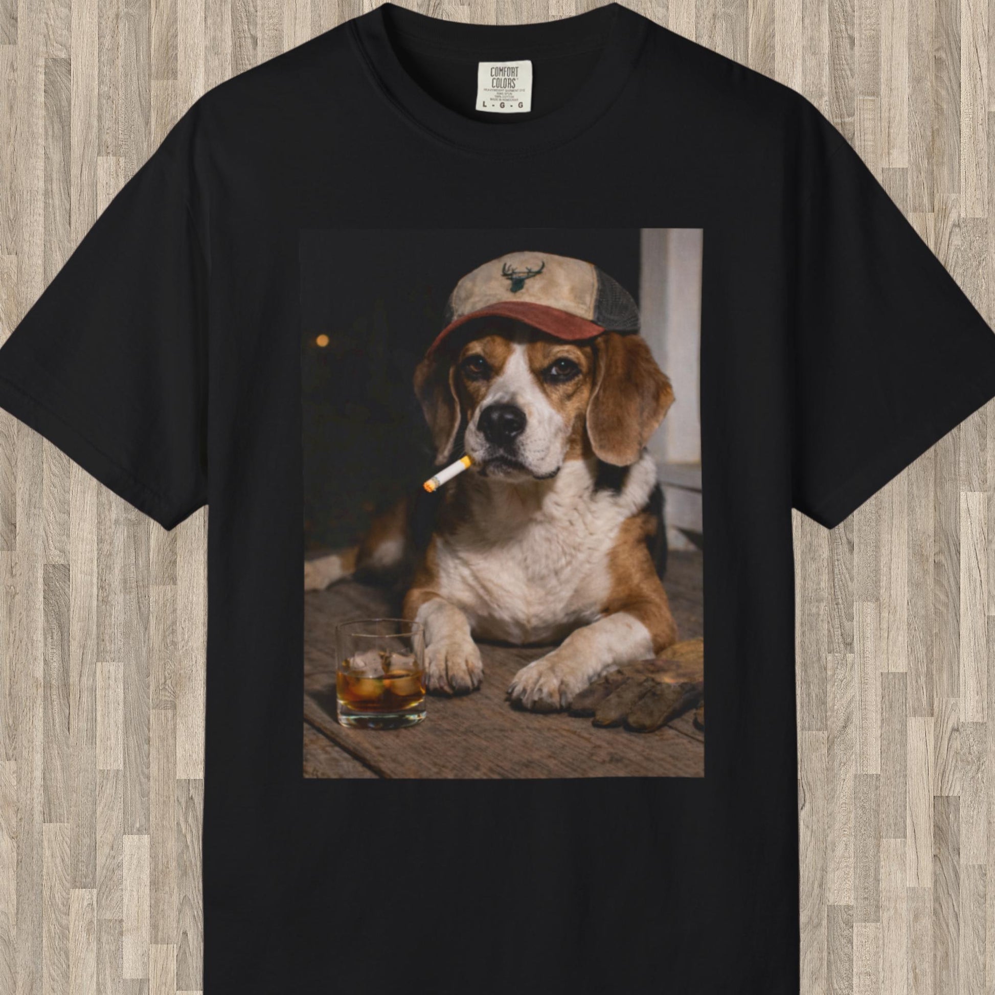 Funny Beagle Shirt, Dog Dad T-Shirt, Blue Collar Man Gag Gift Tee For Husband, Hilarious Meme Humor Comfort Colors® Tshirt