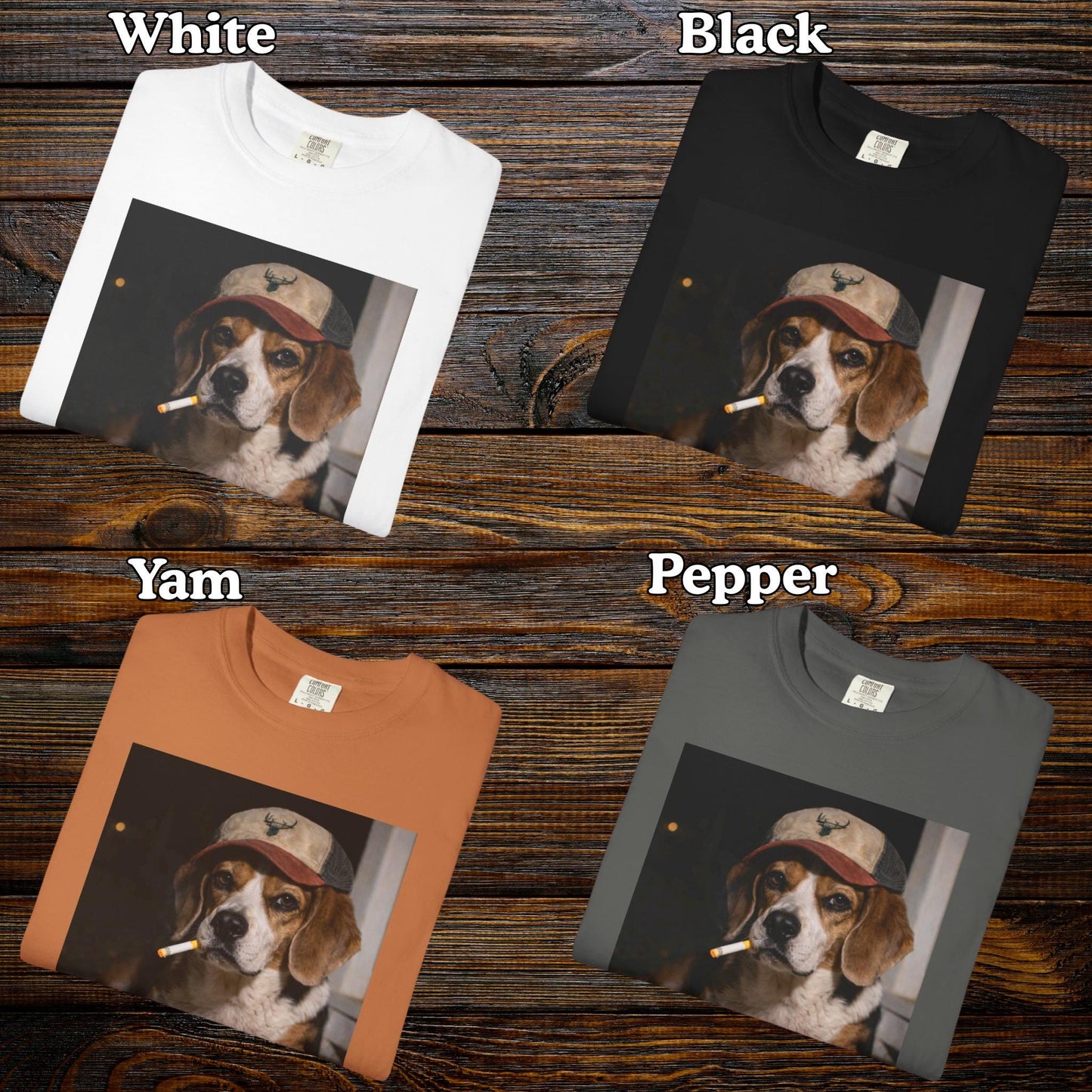 Funny Beagle Shirt, Dog Dad T-Shirt, Blue Collar Man Gag Gift Tee For Husband, Hilarious Meme Humor Comfort Colors® Tshirt