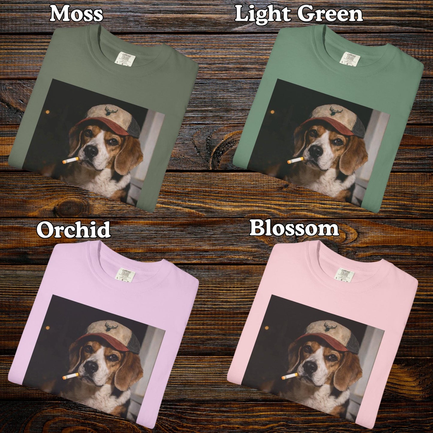 Funny Beagle Shirt, Dog Dad T-Shirt, Blue Collar Man Gag Gift Tee For Husband, Hilarious Meme Humor Comfort Colors® Tshirt