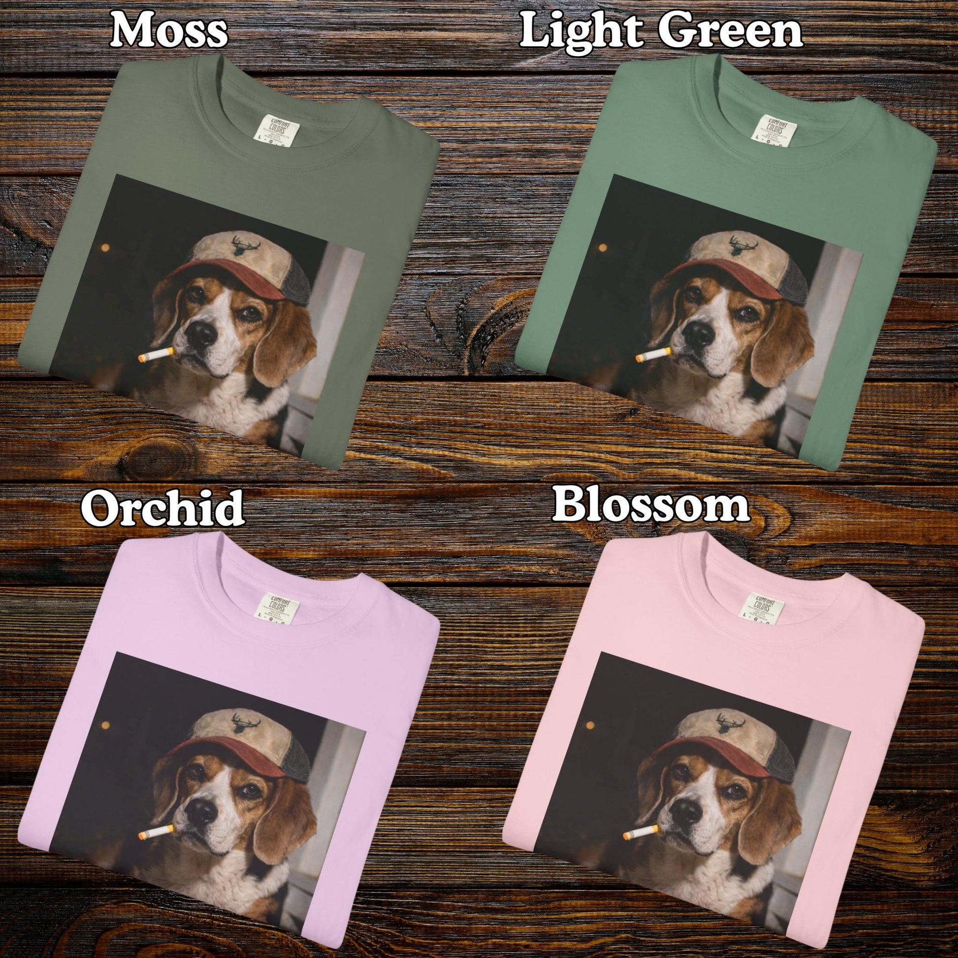 Funny Beagle Shirt, Dog Dad T-Shirt, Blue Collar Man Gag Gift Tee For Husband, Hilarious Meme Humor Comfort Colors® Tshirt
