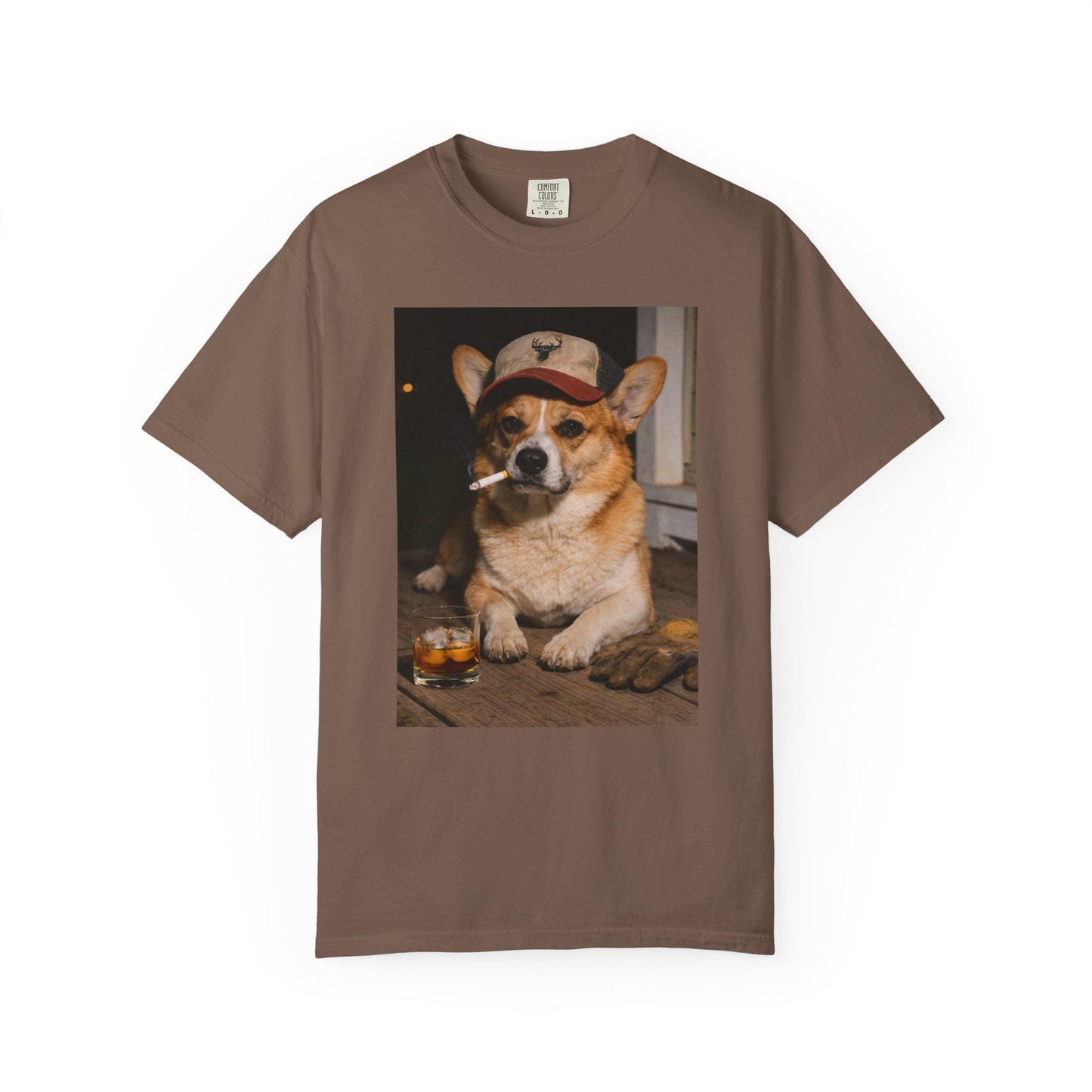 Funny Corgi Shirt, Dog Dad T-Shirt, Blue Collar Man Gag Gift Tee For Husband, Hilarious Meme Humor Comfort Colors® Tshirt