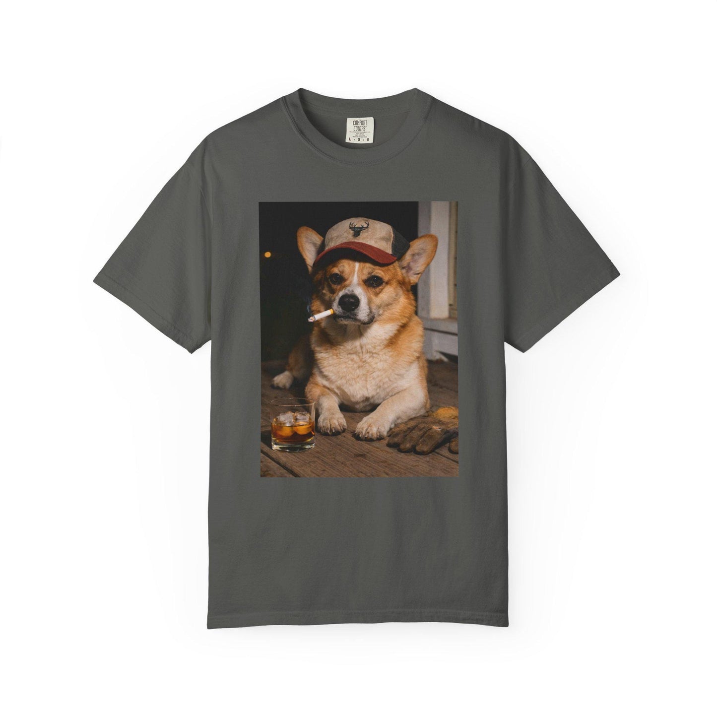 Funny Corgi Shirt, Dog Dad T-Shirt, Blue Collar Man Gag Gift Tee For Husband, Hilarious Meme Humor Comfort Colors® Tshirt