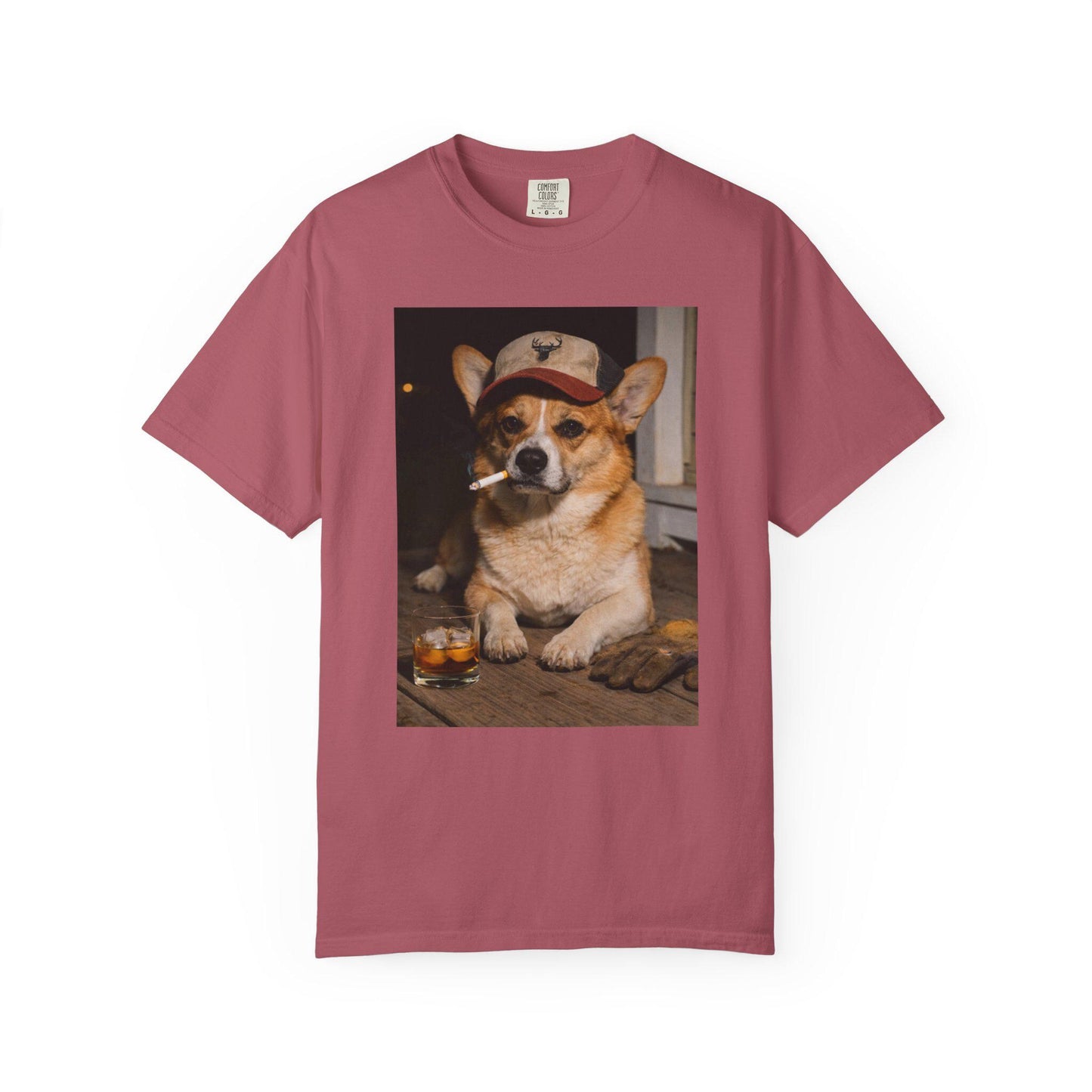 Funny Corgi Shirt, Dog Dad T-Shirt, Blue Collar Man Gag Gift Tee For Husband, Hilarious Meme Humor Comfort Colors® Tshirt