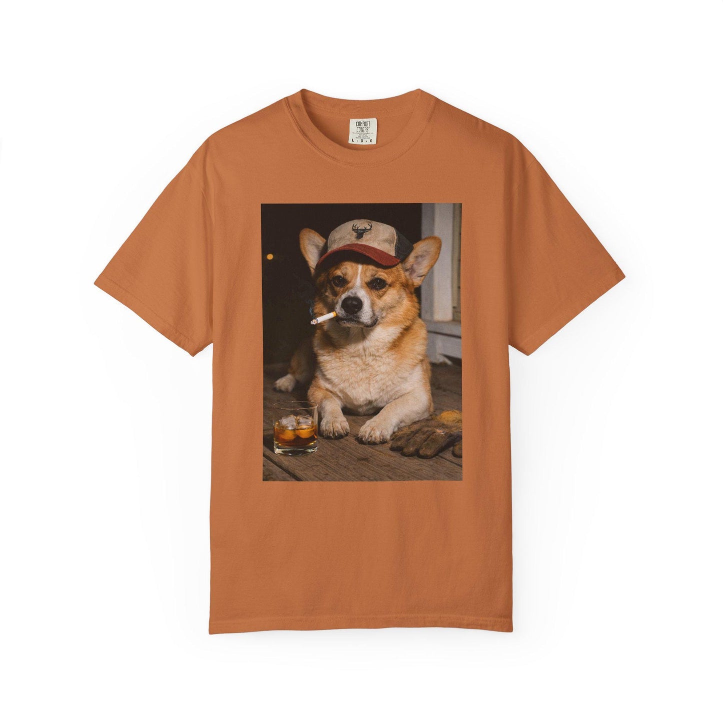 Funny Corgi Shirt, Dog Dad T-Shirt, Blue Collar Man Gag Gift Tee For Husband, Hilarious Meme Humor Comfort Colors® Tshirt