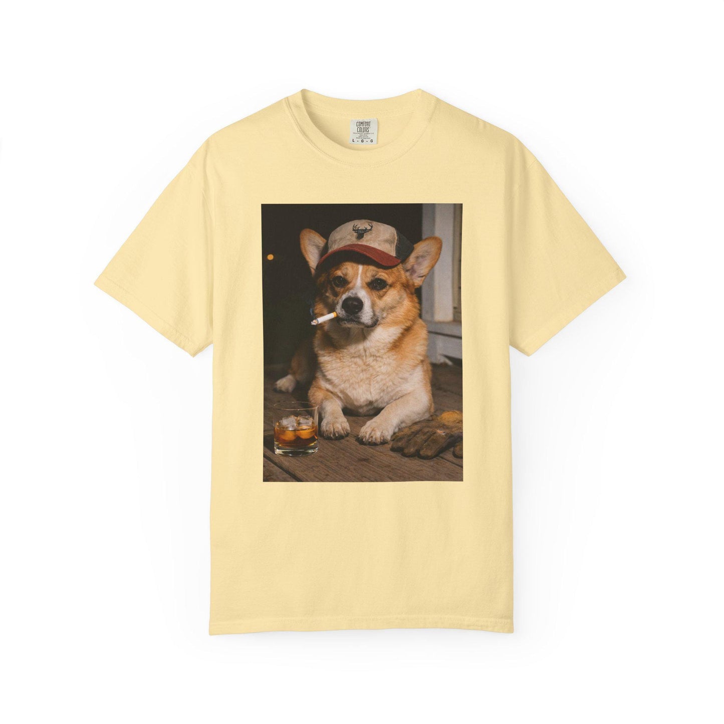Funny Corgi Shirt, Dog Dad T-Shirt, Blue Collar Man Gag Gift Tee For Husband, Hilarious Meme Humor Comfort Colors® Tshirt